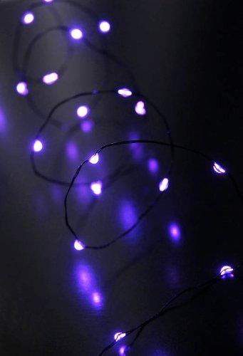 Waterproof Submersible 20 LED Purple Underwater Light with Timer - 6 Feet Battery Operated Cord - Perfect for Pool Parties, Aquariums & Outdoor Decorations