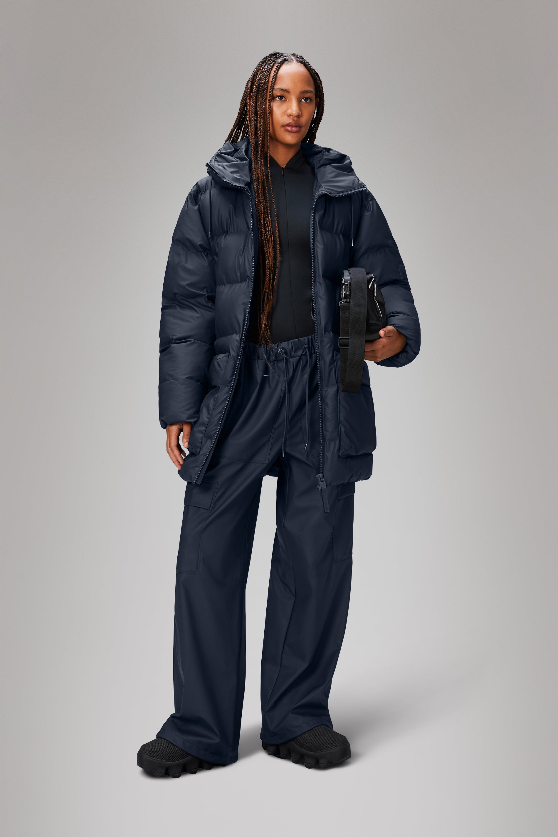 Alta Long Puffer Cargo Jacket for Women - Winter Warm Waterproof Hooded Coat with Multiple Pockets | Outdoor Hiking, Skiing & Daily Wear