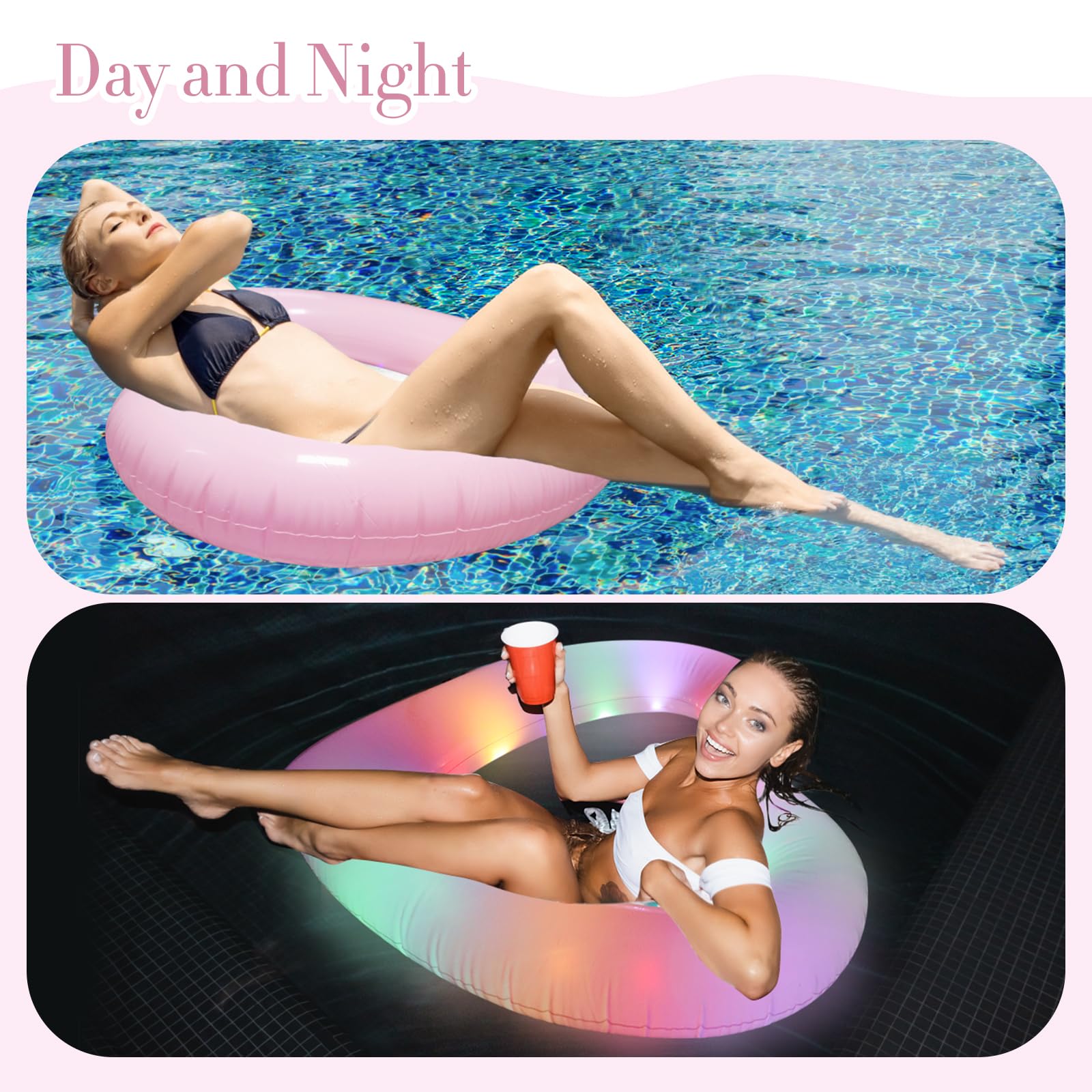 Inflatable Heart Pool Float - Sweet Love Swim Ring Lounger Tube for Summer Water Fun, Beach Party Toys for Kids & Adults - Perfect for Pool Parties, Beach Vacations and Romantic Getaways