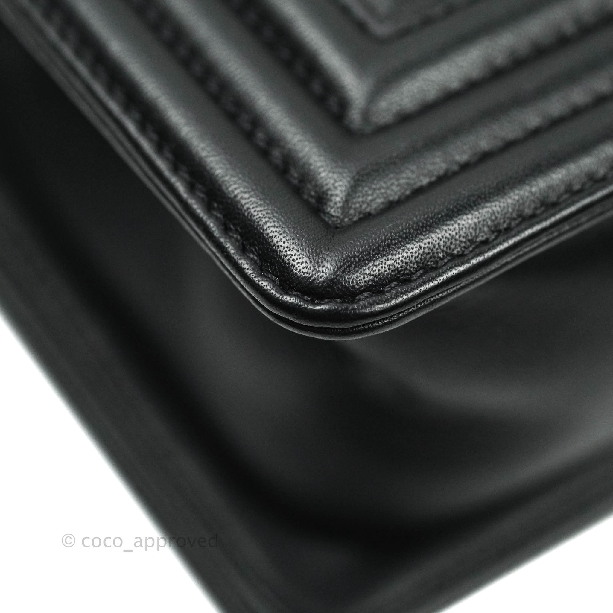 Chanel Boy Small Handbag Black Calfskin Leather Ruthenium Hardware - Luxury Crossbody Bag for Women, Perfect for Evening Parties & Date Nights