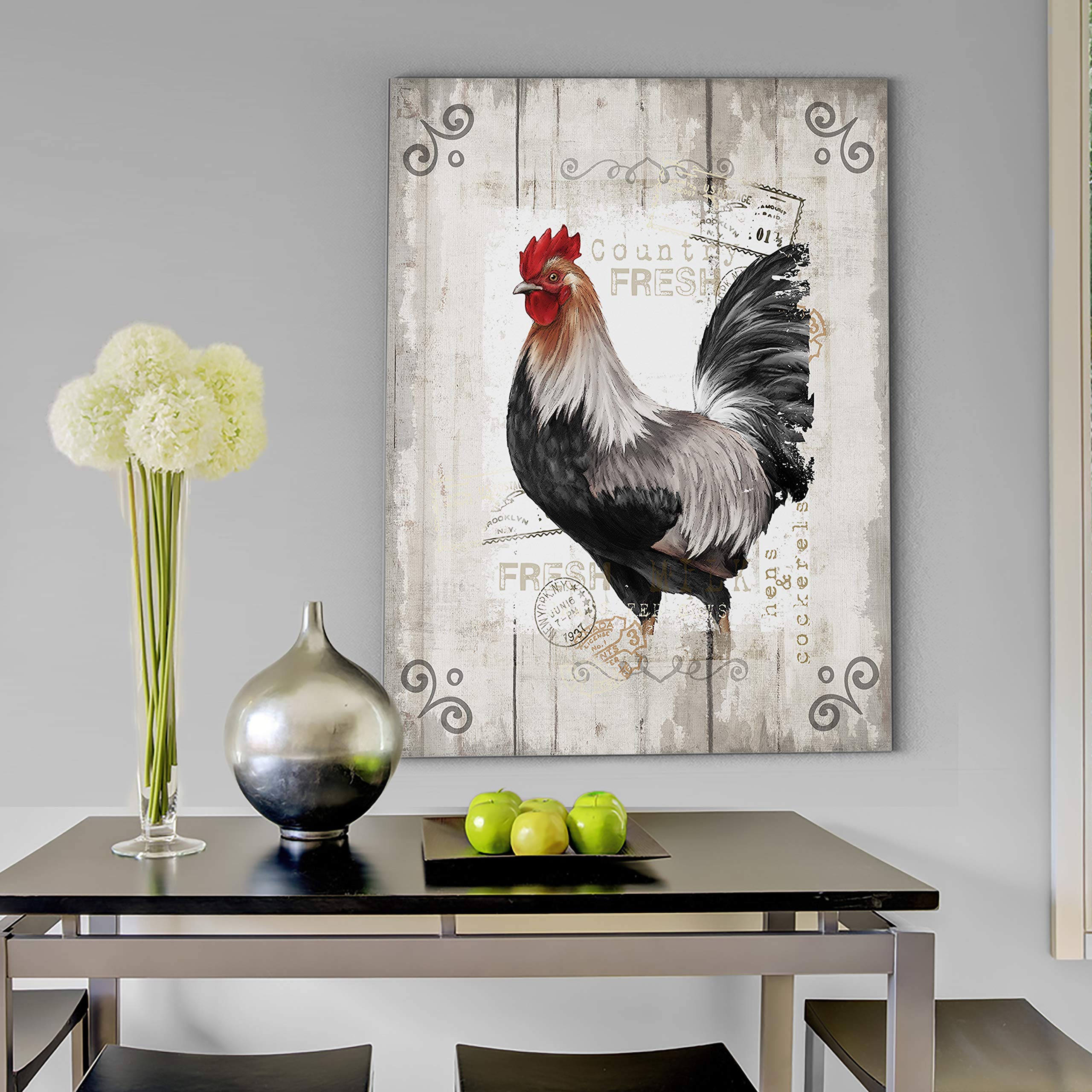Wexford Home Country Fresh Gallery Wrapped Canvas Wall Art - Farmhouse Decor for Living Room, Bedroom & Office - Ready to Hang Home Decor