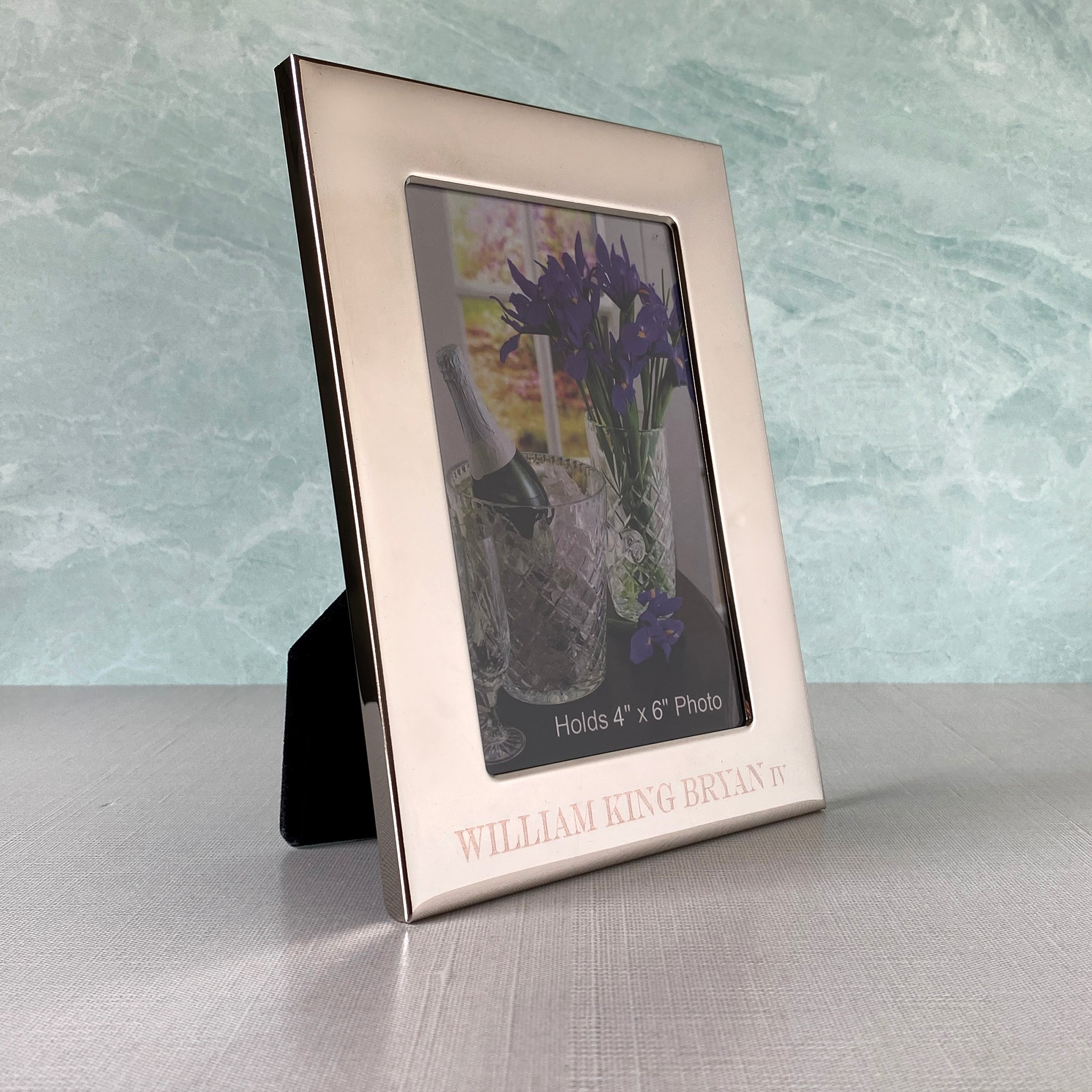 4x6 Silver Plated Picture Frame - Elegant Home & Office Decor for Photos, Artwork, and Memories