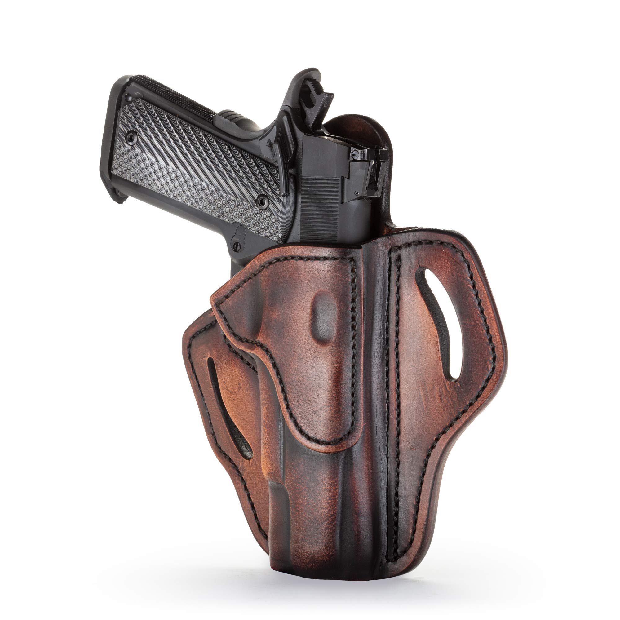 1791 Gunleather 1911 Holster - Right Hand OWB Leather Gun Holster for Belts | Fits All 1911 Models with 4