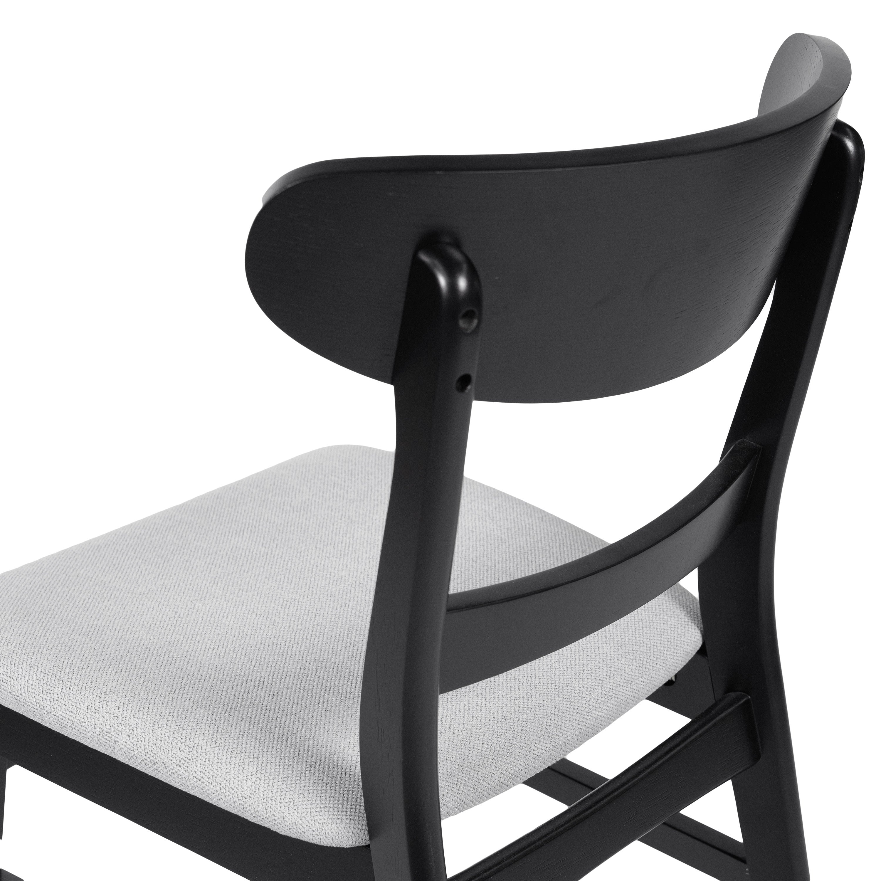 Modern Dining Chairs Set of 2 - Sturdy Wooden Kitchen Chairs with Padded Seats - Perfect for Dining Room, Kitchen, Breakfast Nook & Small Spaces