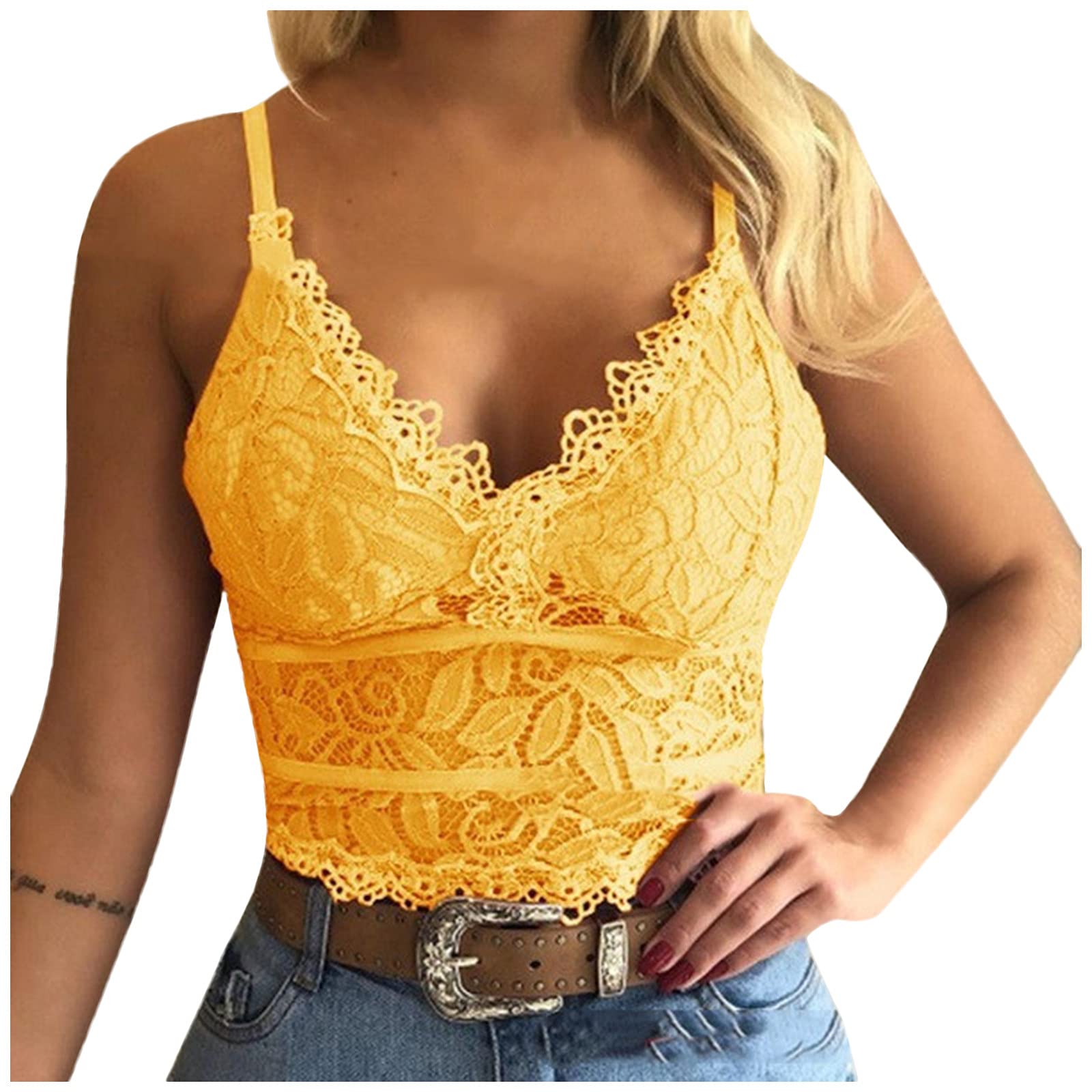 Women's Lace Front Closure Sports Bra - Wireless, Seamless, Full Coverage with Back Support - Perfect for Yoga, Gym & Everyday Comfort