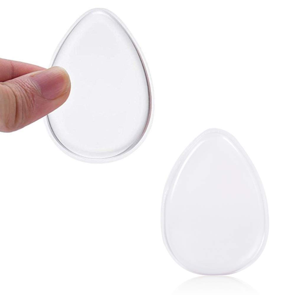 Washable Silicone Sponge Makeup Blender for Cream & Gel Foundation - Reusable Cosmetic Beauty Tool (2PCS, White) - Perfect for Flawless Liquid & Powder Application at Home or Professional Makeup Studio