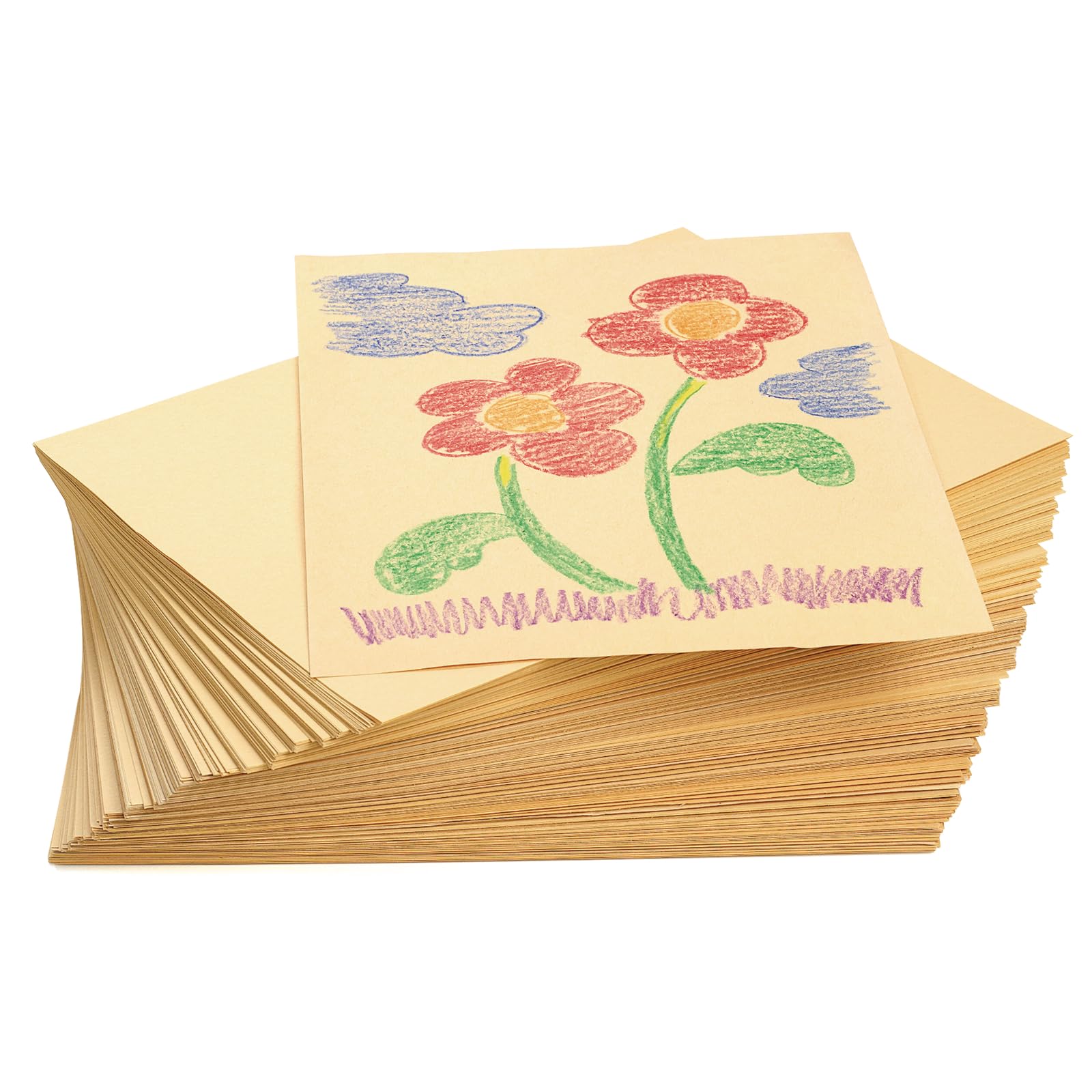 Premium Manila Paper 9x12 Inches, 50lb Heavyweight - 500 Sheets Bulk Pack for School Art Projects, Kids Drawing & Coloring, Craft Supplies - Ideal for Classroom, Homeschooling & DIY Crafting
