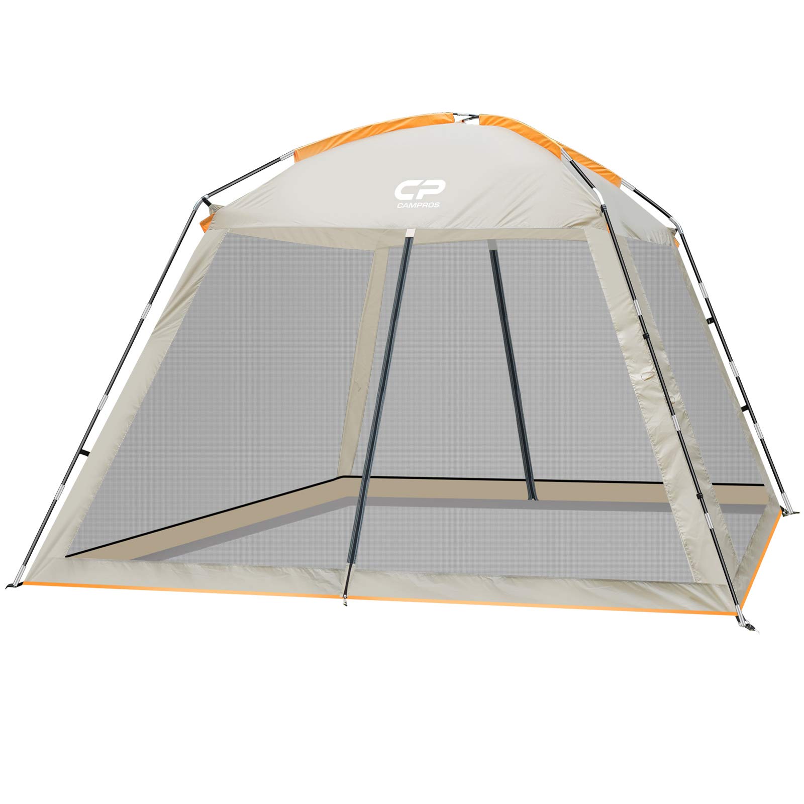 CAMPROS CP Screen House Tent - 10' x 10' Pop Up Canopy with Mesh Walls for Outdoor Camping, Patio, Backyard, and Picnic - Portable Screened Shelter for Bug Protection During Summer BBQs, Garden Parties, and Beach Outings