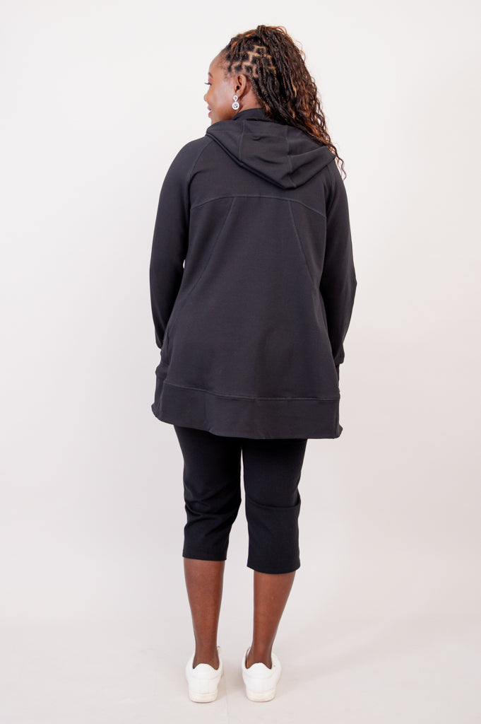 Kendra Jacket - Black Cotton Women's Outerwear for Casual & Office Wear | Lightweight & Stylish