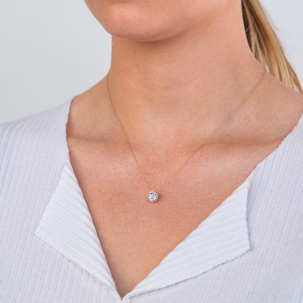 9ct Yellow Gold 1/5 Carat Lab-Grown Diamond Pendant Necklace - Elegant Jewelry Gift for Women, Perfect for Anniversary, Birthday & Special Occasions