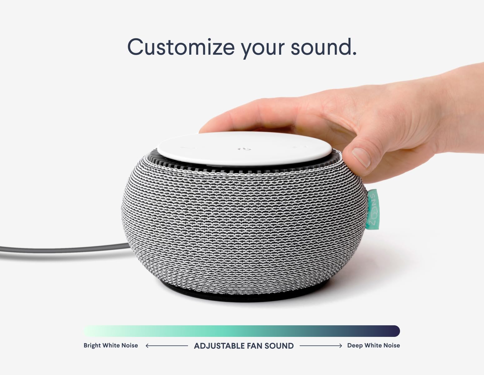 SNOOZ White Noise Machine for Sleep - Portable Travel Sound Machine with Soothing White Noise & Cloud Design | Perfect for Babies, Office, Meditation & Travel