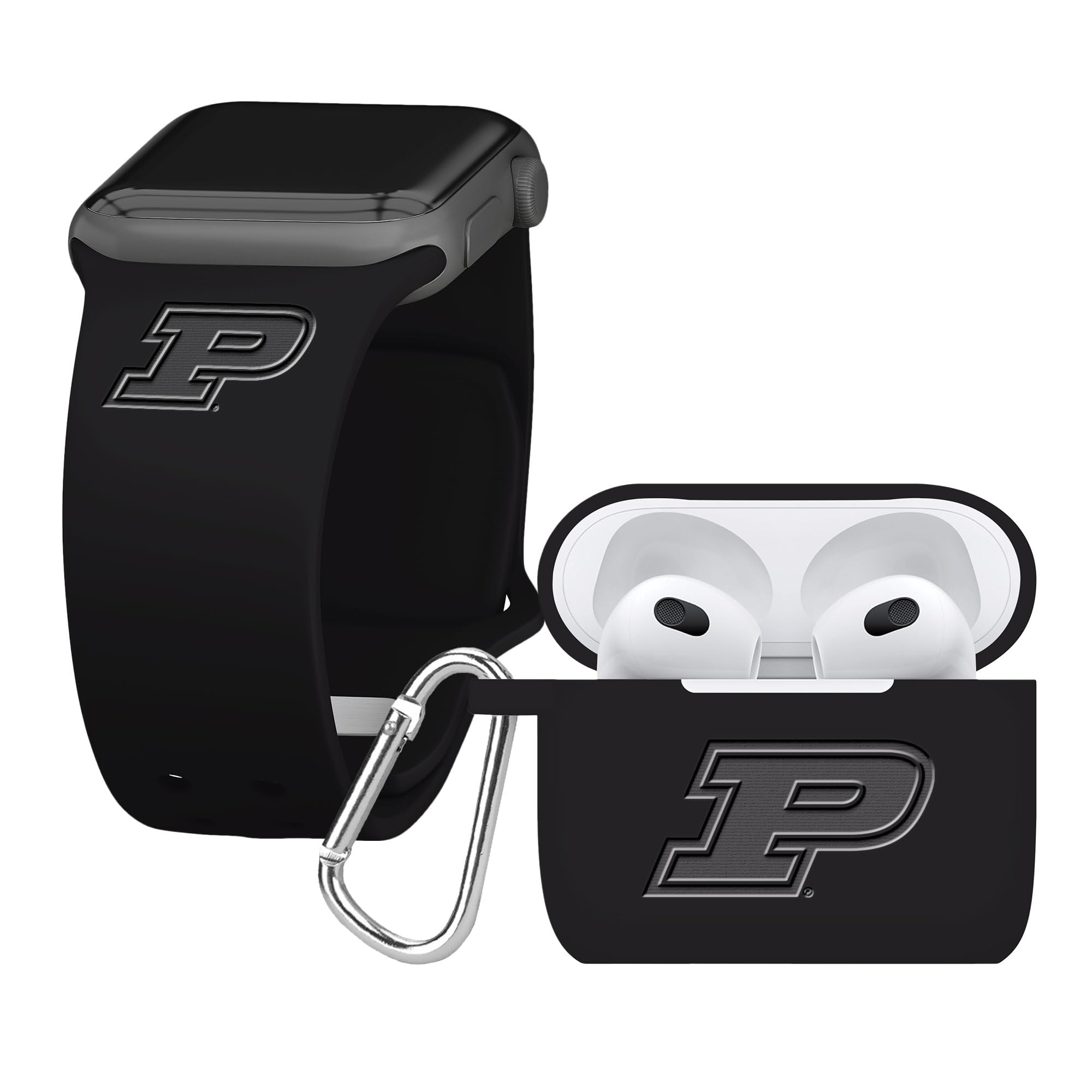 Purdue Boilermakers Engraved Silicone Affinity Bands - Compatible with Apple Watch & AirPods 3rd Gen - Perfect for Game Day, Workouts & Everyday Wear