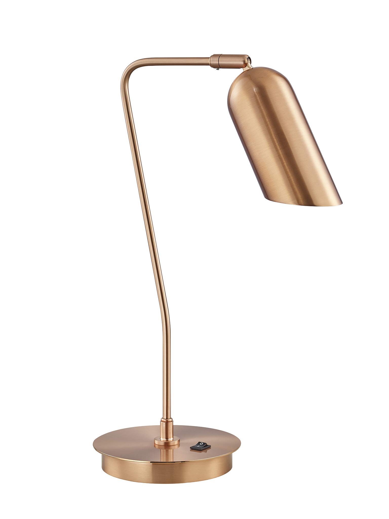 Premium Wilem Desk Lamp - Modern & Luxury Copper Finish Table Lamp for Living Room, Bedroom, Office - Dimmable LED Light for Reading, Working & Home Decor