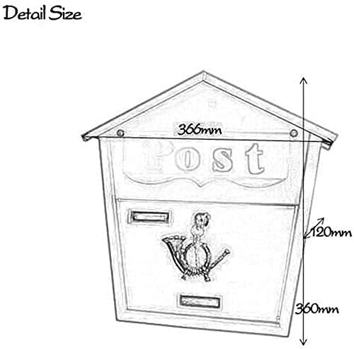 Durable Galvanized Steel Mailbox with Lock - Secure & Weatherproof Letter Box for Villa, Home & Office - Perfect for Front Yard, Garden & Outdoor Use