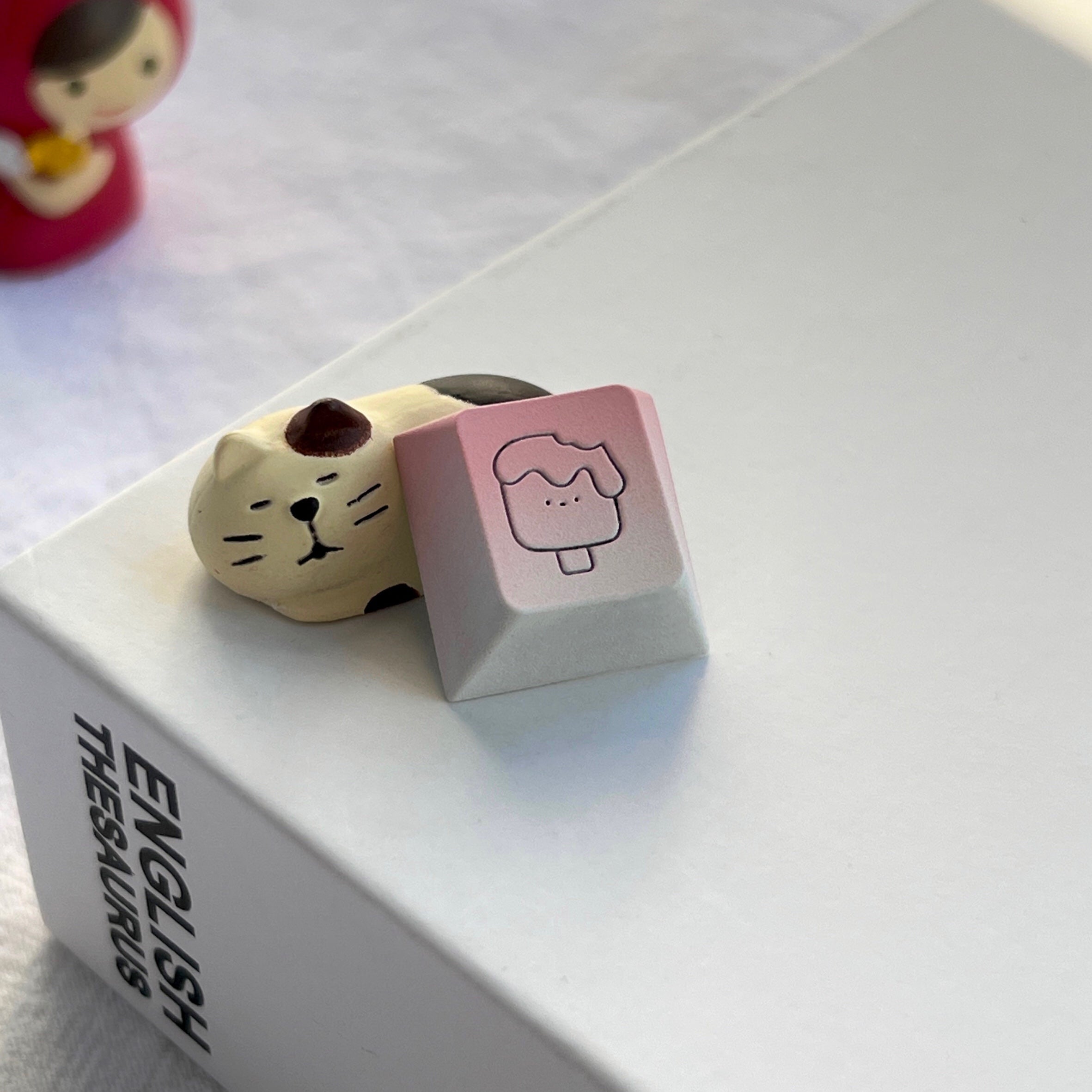 Premium Aluminum Alloy CNC Keycaps - Gradient Ice Cream Design, Anodized Metal Custom Keycaps for Mechanical Keyboards | Perfect for Gaming, Typing & Custom PC Builds