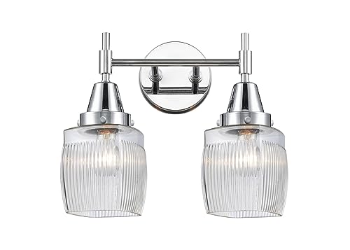 Innovations 447-2W-PC-G302 Transitional Two-Light Bathroom Vanity Set in Chrome Finish - Perfect for Modern Bathroom Lighting and Decor