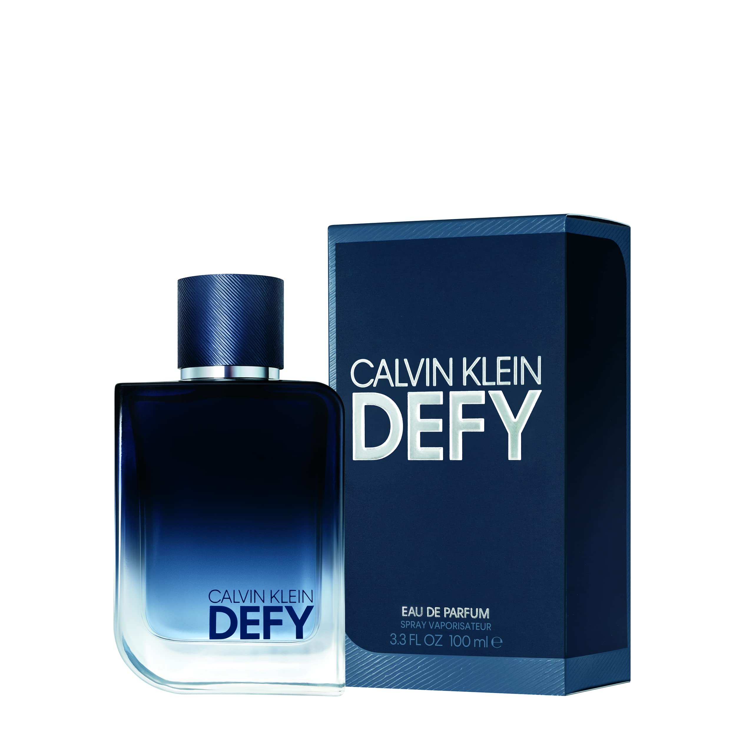 Calvin Klein Defy Eau de Parfum for Men - Woody Leather Cologne with Mandarin Oil, Leather Accord & Vetiver - Long Lasting Fragrance - Perfect for Date Night, Office & Special Occasions