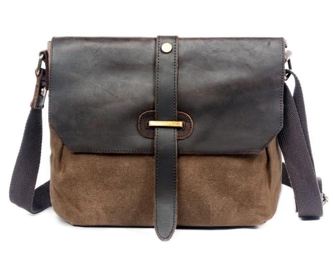 Stylish Small Canvas Messenger Bag for Men & Women - Durable Shoulder Crossbody Bag for Work, Travel & Everyday Use