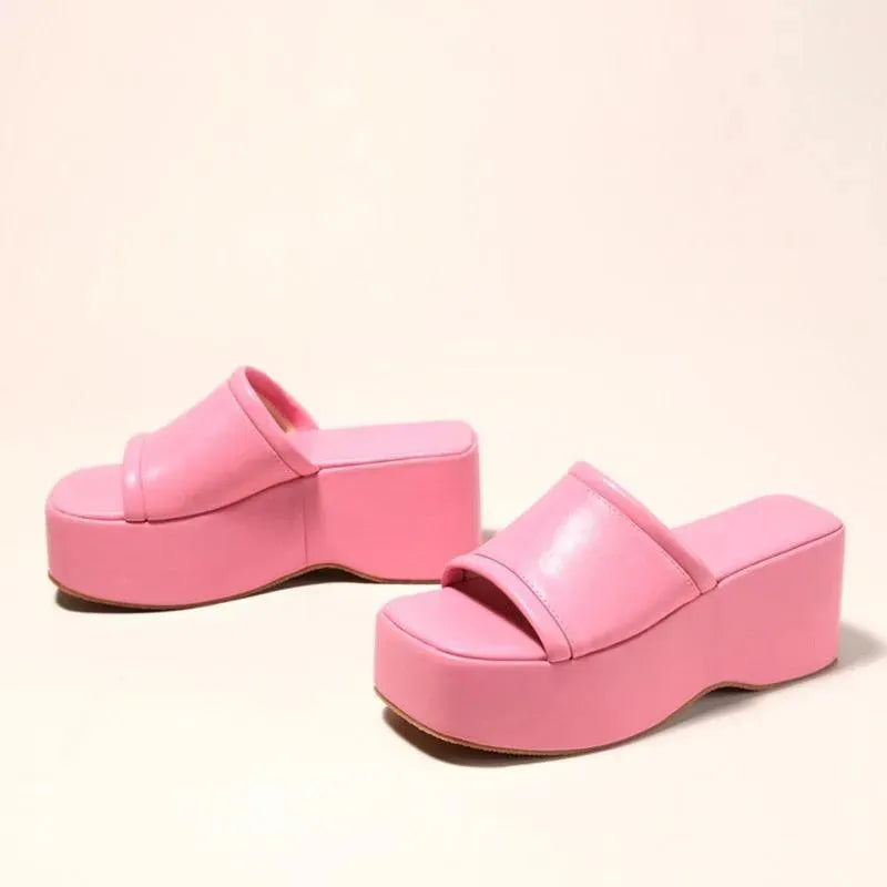Women's Peep Toe Block Heel Wedge Sandals - Comfortable Summer Casual Shoes for Beach, Vacation & Outdoor Walking