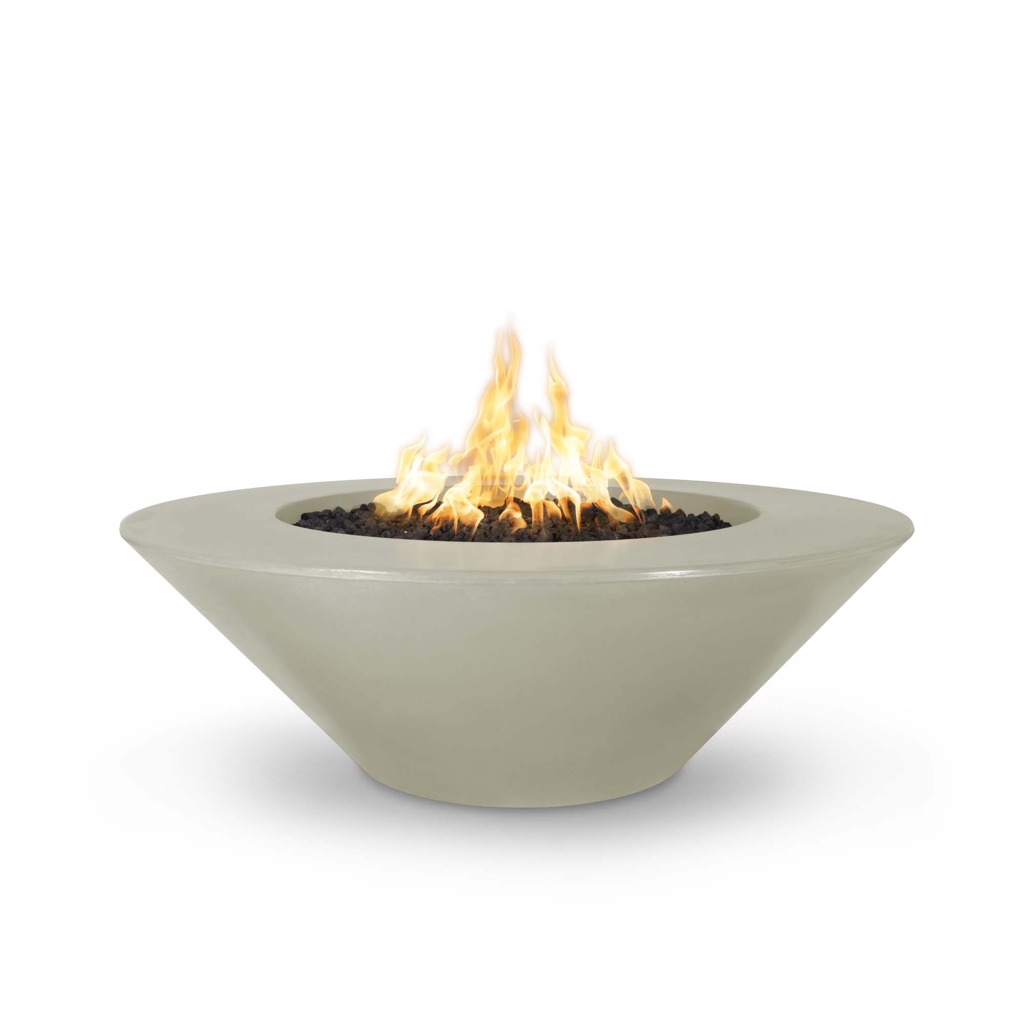 GFRC Concrete Fire Pit with Wide Ledge - Outdoor Patio, Garden, Backyard Fireplace for Camping & Relaxation