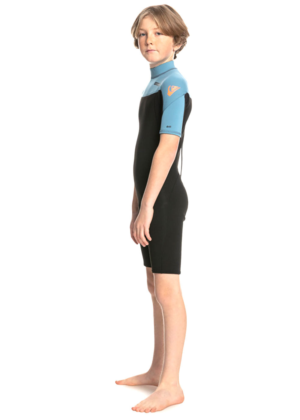 Quiksilver Boys 2mm Short Sleeve Back Zip Spring Wetsuit - Kids Surfing & Swimming Gear for Beach, Pool & Water Sports Activities