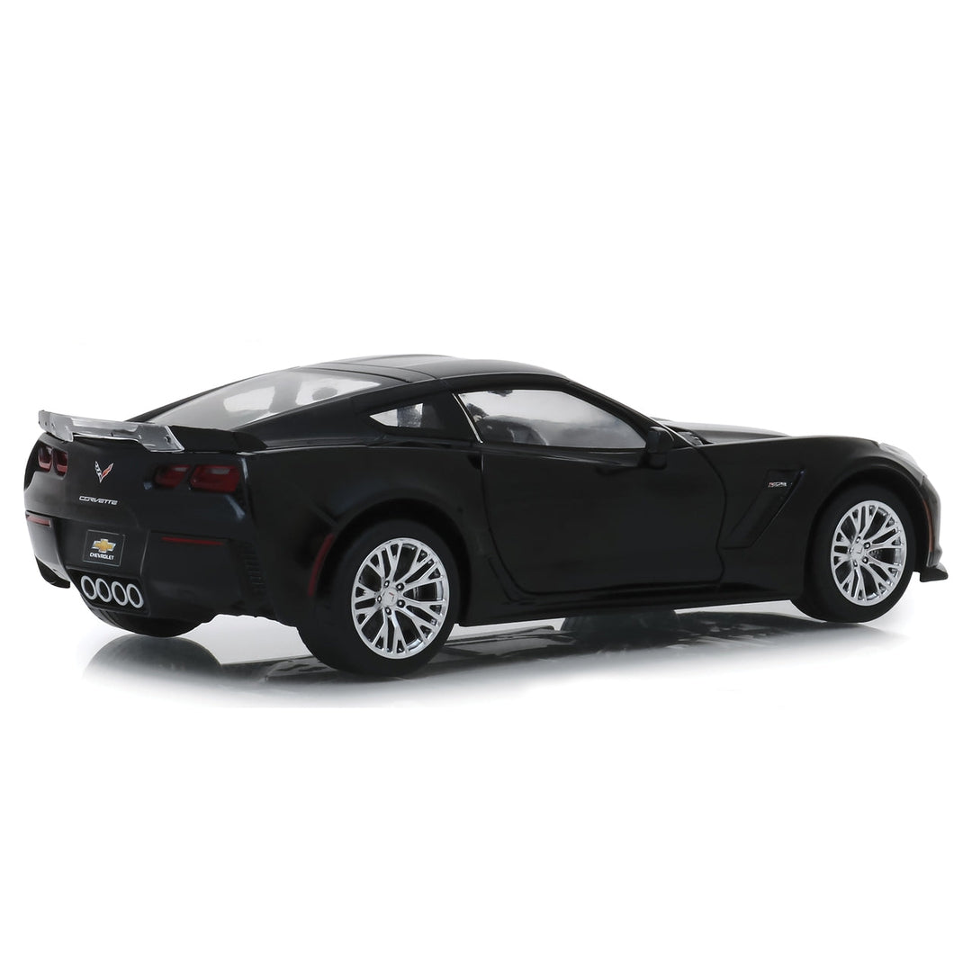 1:24 Scale 2019 Chevrolet Corvette Z06 Black Diecast Model Car - Greenlight Collectibles | Perfect for Car Enthusiasts, Display Shelves & Gift Giving