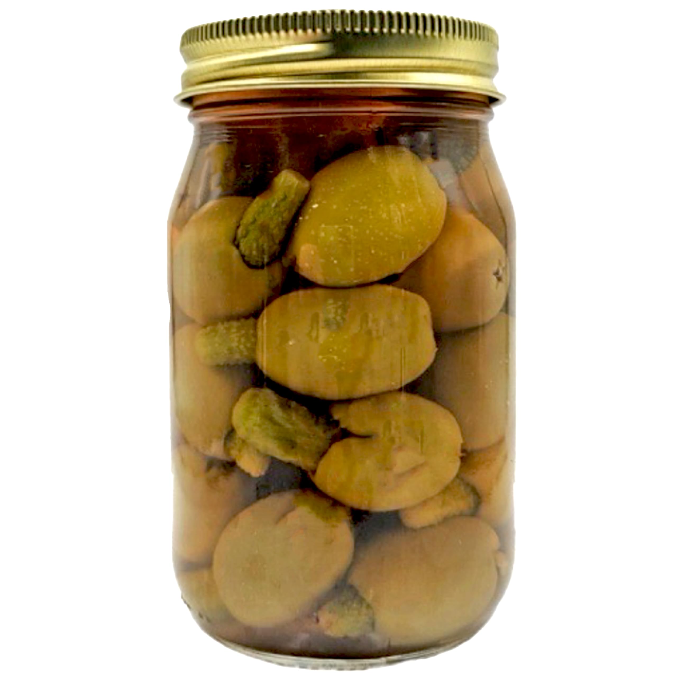 Large Stuffed Olives - 2 Pack 16 oz Jars | Gherkin Filled Green Olives | Perfect for Charcuterie Boards, Cocktail Garnish & Mediterranean Recipes