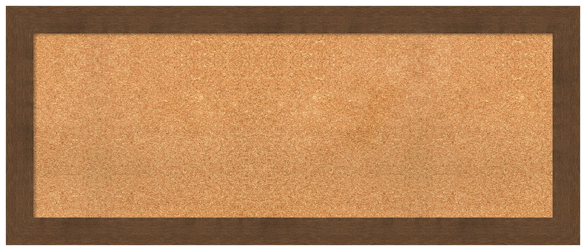 Natural Custom Cork Bulletin Board (48 x 20 Inches) - Carlisle Brown Wood Frame - Oversized Pin Board for Office, Home & Classroom Organization - Available in Various Sizes