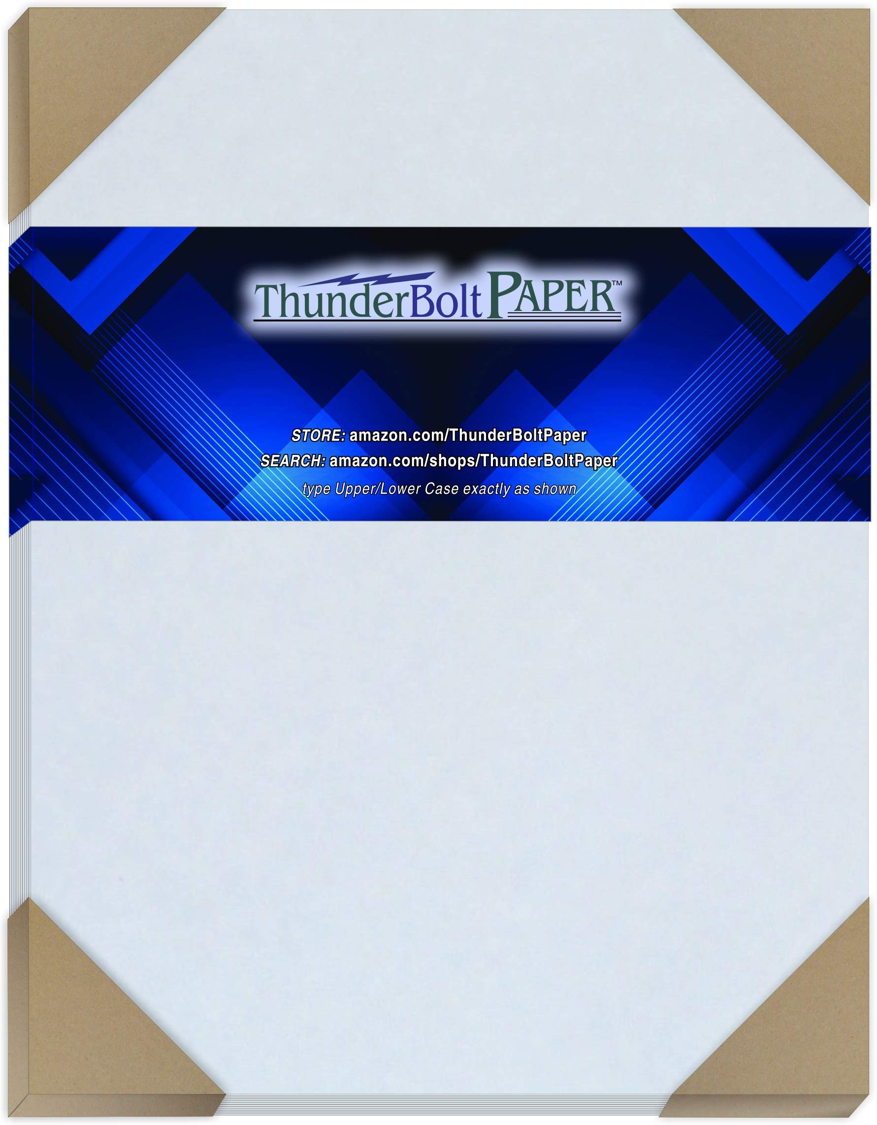 Premium 350 Blue Parchment Paper - 65lb Cover Weight, 8.5