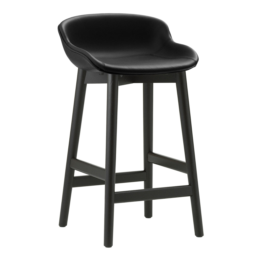 Premium Hyg Counter Stool with Full Upholstered Seat & Sturdy Wood Base - Perfect for Kitchen Islands, Breakfast Bars & Home Decor
