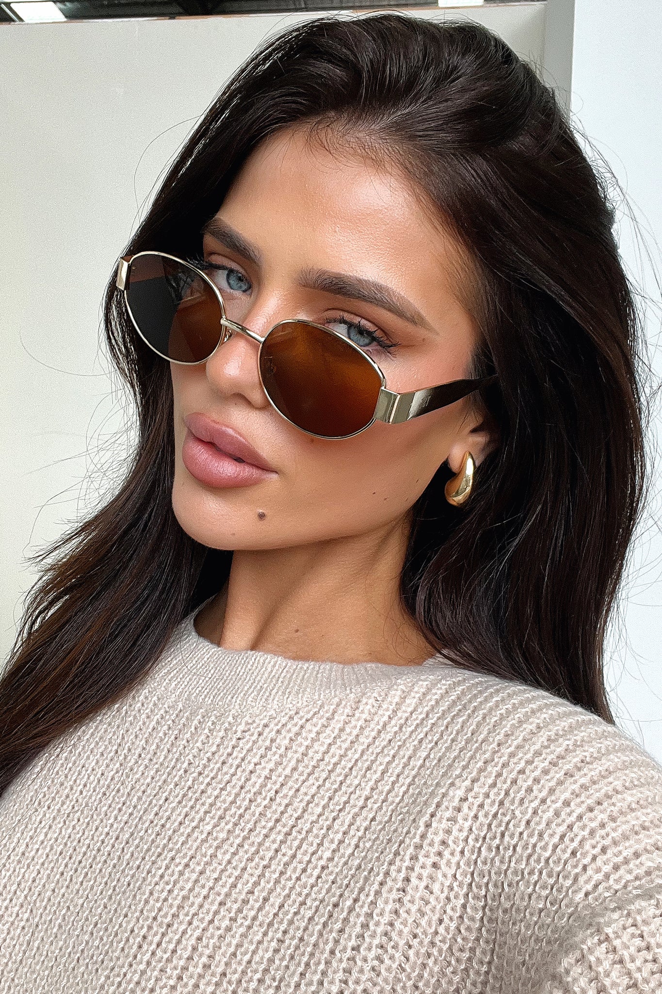 Adonis Polarized Sunglasses for Men & Women - Gold/Brown Aviator Style UV Protection - Perfect for Driving, Beach, and Outdoor Activities