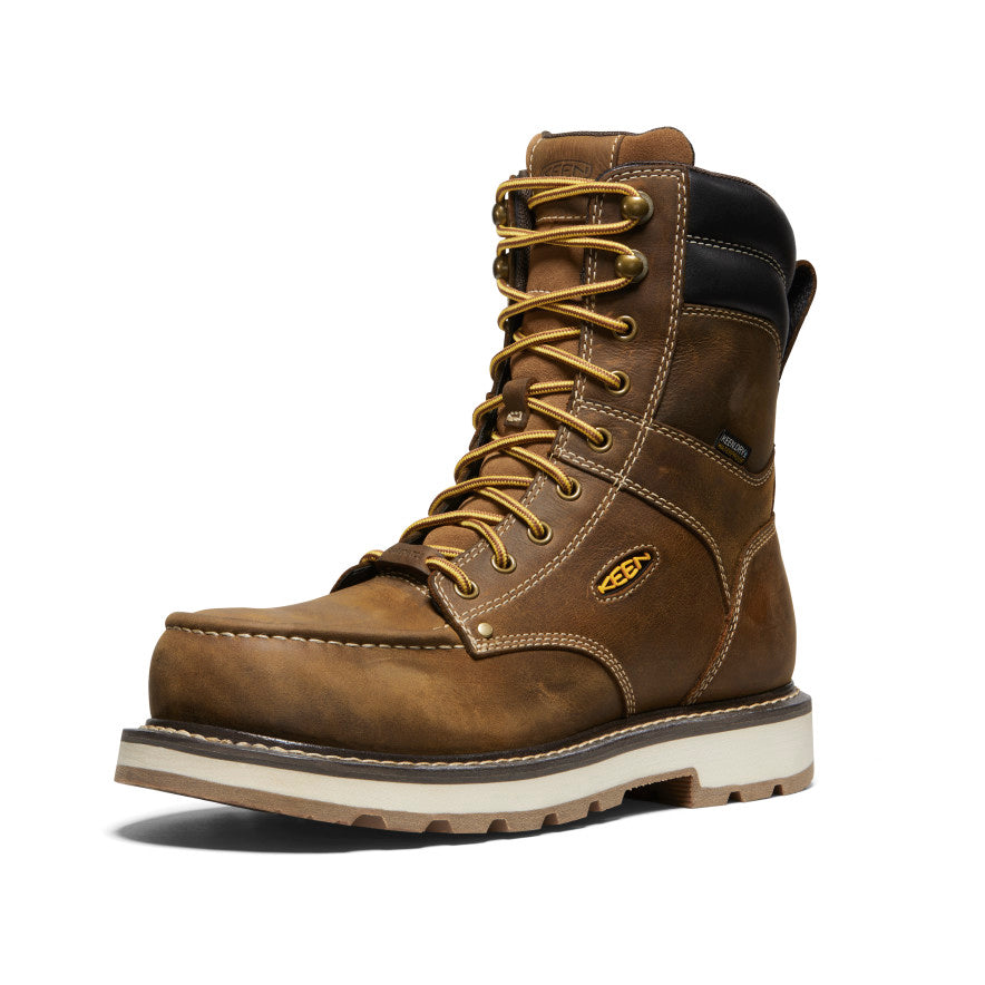 Men's Cincinnati 8 Waterproof 90° Heel Work Boot with Carbon Toe - Belgian/Sandshell - Durable Safety Boots for Construction & Outdoor Work