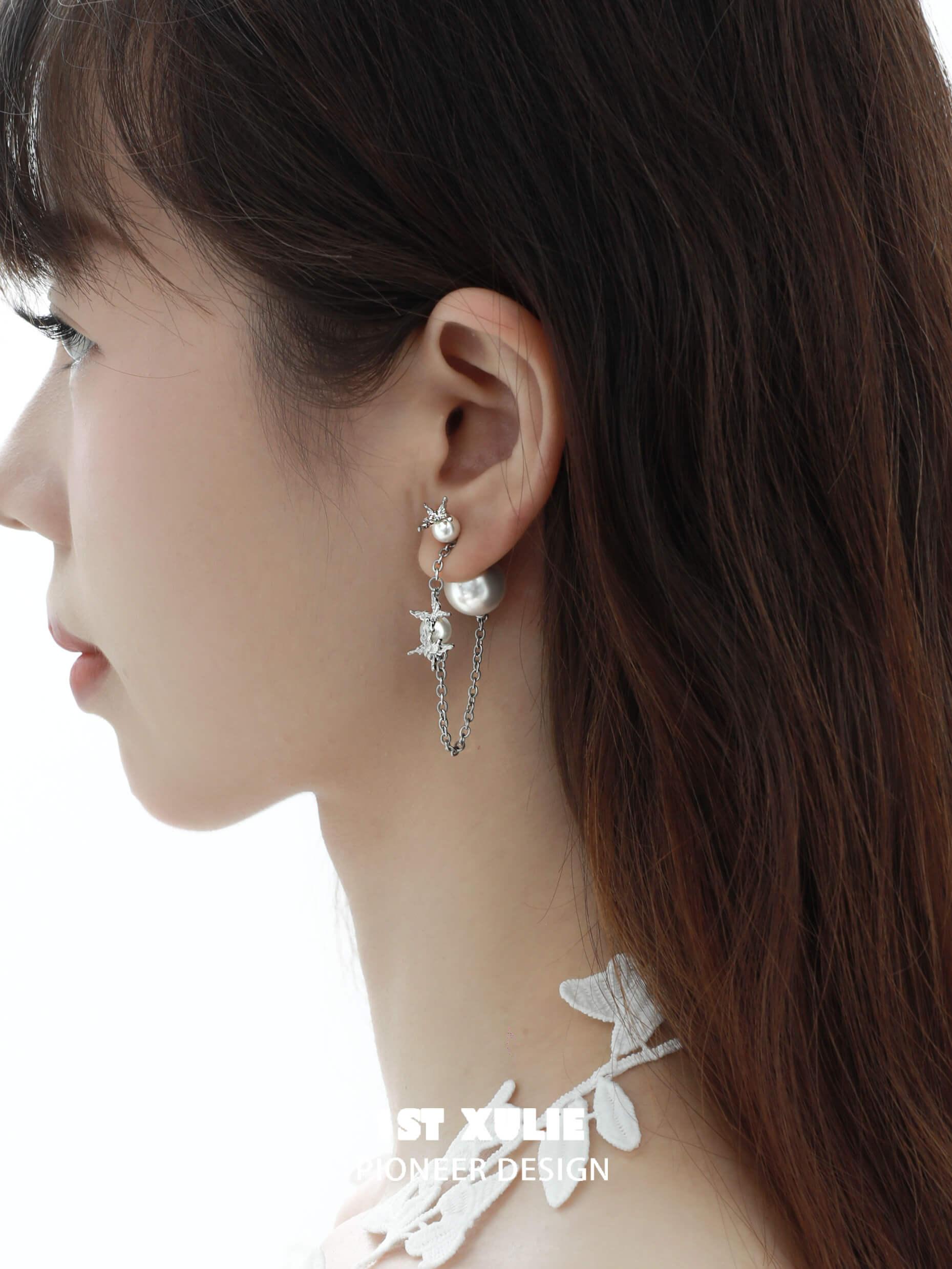 Whiterfly S925 Sterling Silver 18K Gold Plated Pearl Earrings for Women - Elegant Pearl Jewelry Gift for Wedding, Party & Special Occasions