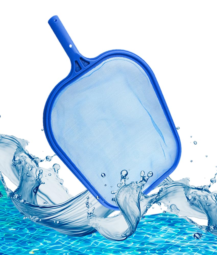 FibroPool Above Ground Swimming Pool Maintenance Kit - Telescoping Pole, Leaf Rake, Vacuum Head, Brush, Floating Chlorinator, Skimmer Net & Test Strips for Crystal Clear Water | Perfect for Backyard, Inflatable & Family Pools