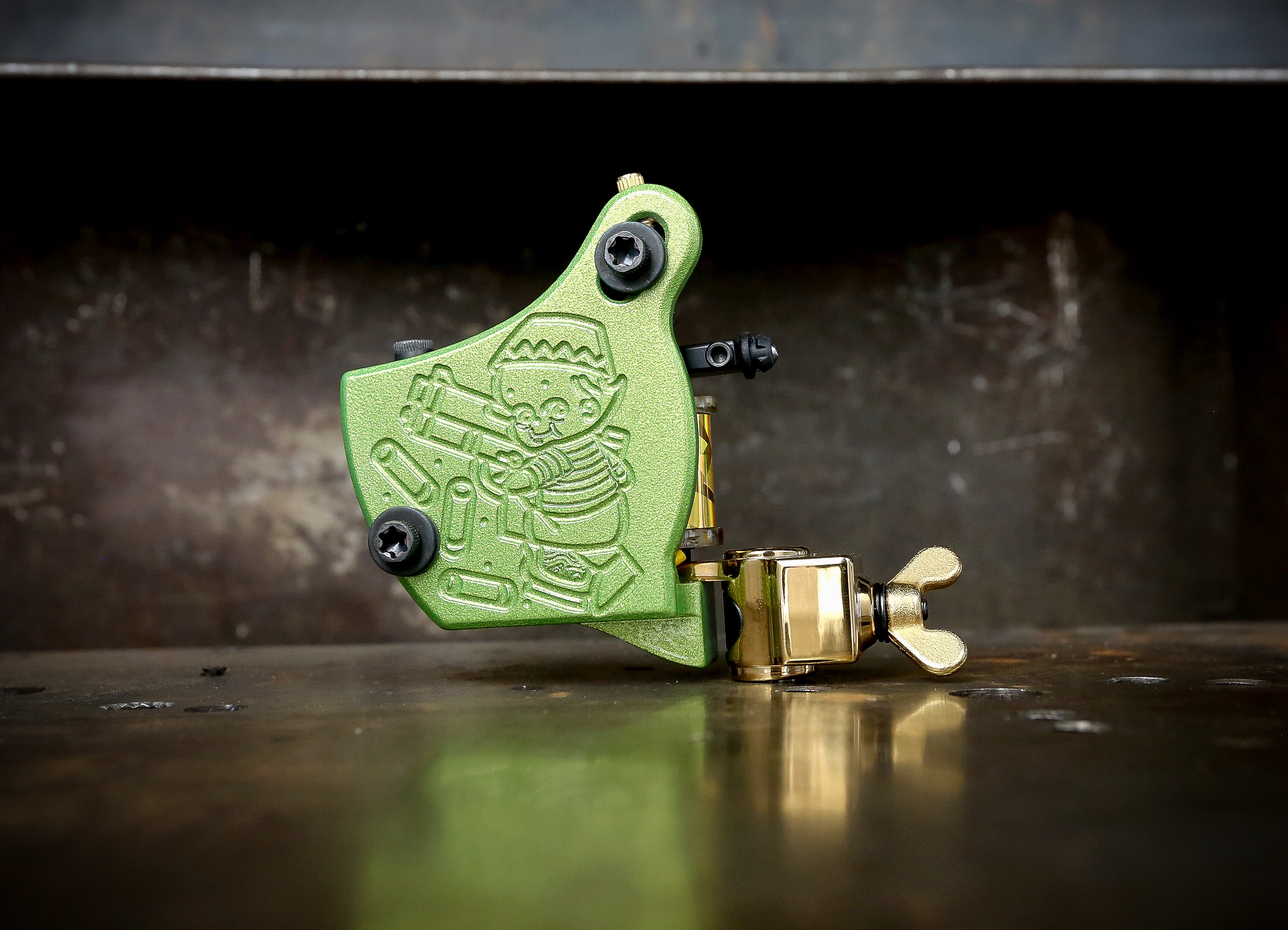 Limited Edition Mike Pike x Destroy Troy Teacup Liner - Green & Gold Hasbulla Design - Perfect for Tea Lovers & Collectors