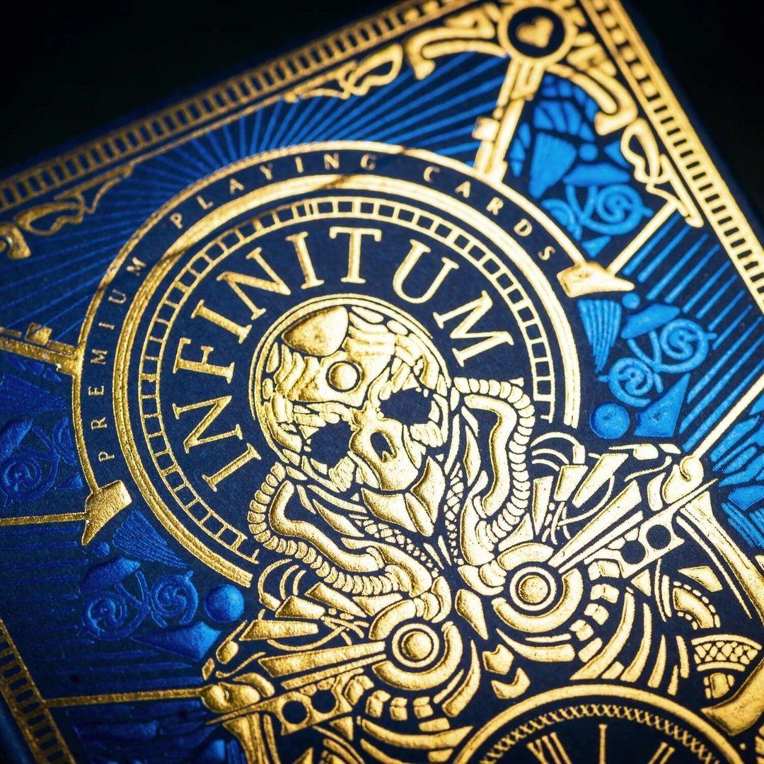 Infinitum Playing Cards - Premium Royal Blue Deck for Magic Tricks, Poker & Cardistry | Perfect for Card Games, Collectors & Professional Performers