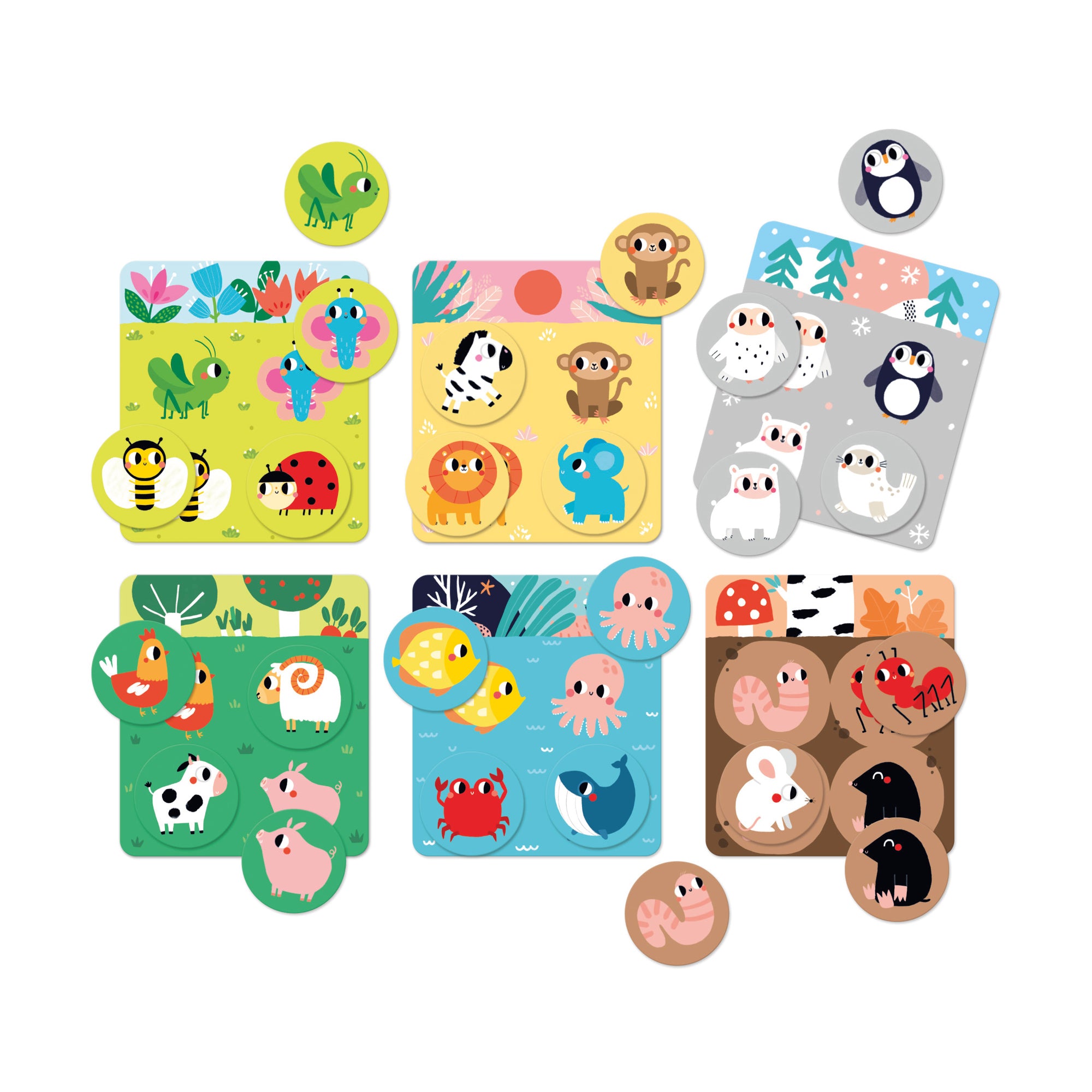 Banana Panda Let's Play Habitat Bingo - Animal Homes Game for Kids to Boost Memory Skills | Fun Educational Toy for Family Game Night & Classroom Learning