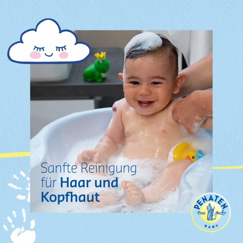 Penaten Extra Mild Baby Shampoo 400ml - Gentle Cleansing for Newborns & Sensitive Skin - Perfect for Daily Bath Time & Baby Hair Care