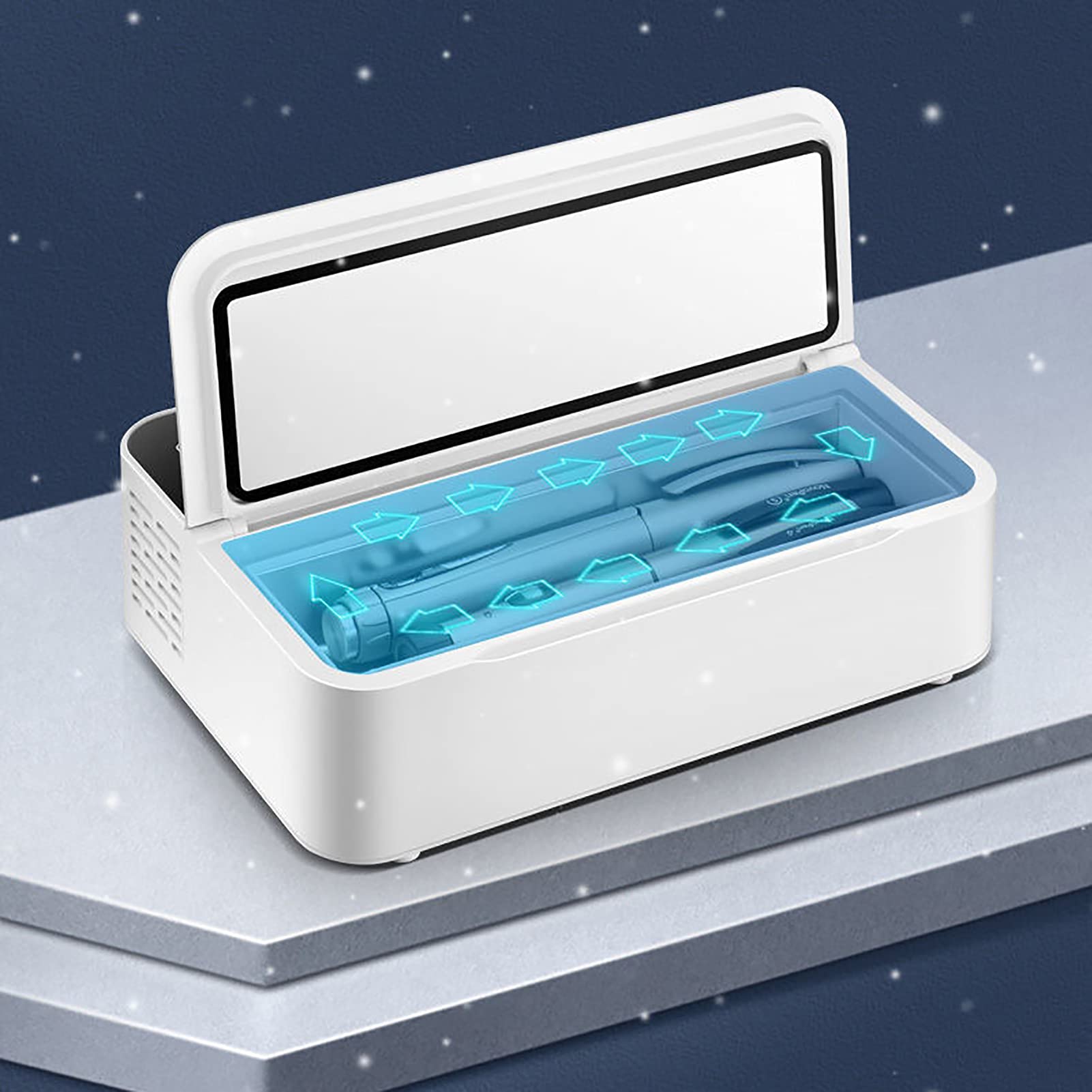Portable Insulin Cooler Travel Case - Mini Medicine Refrigerator Box for Car & Home Use (0-18℃) with USB Charging | Keeps Drugs Cool for 6-8 Hours | Perfect for Travel, Camping & Daily Medication Storage