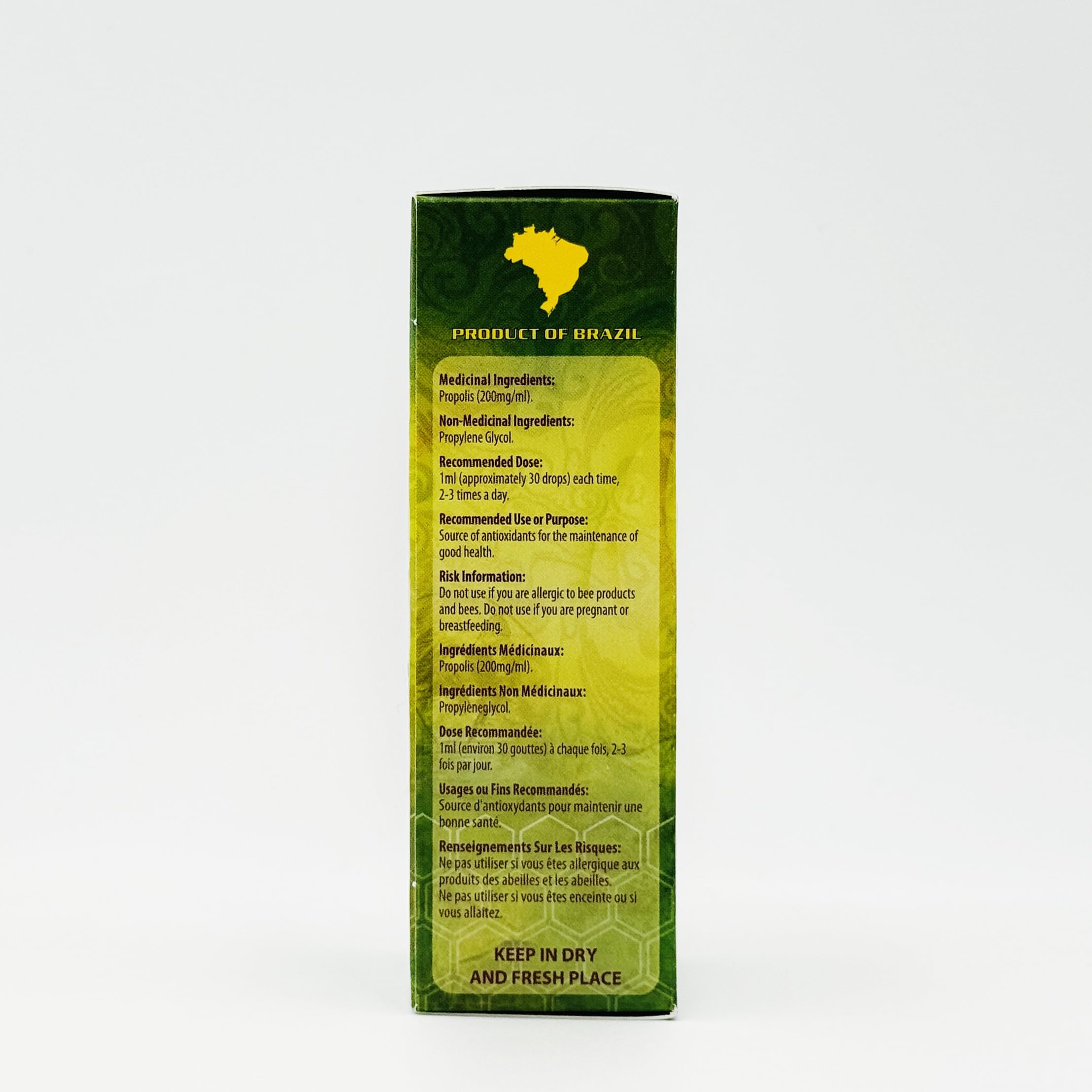 85% Alcohol-Free Bee Propolis Liquid Extract - 5 Bottles Wild Apiary Green Propolis Glycolic Extract | Wax-Free, Sugar-Free Supplement for Immune Support & Daily Wellness