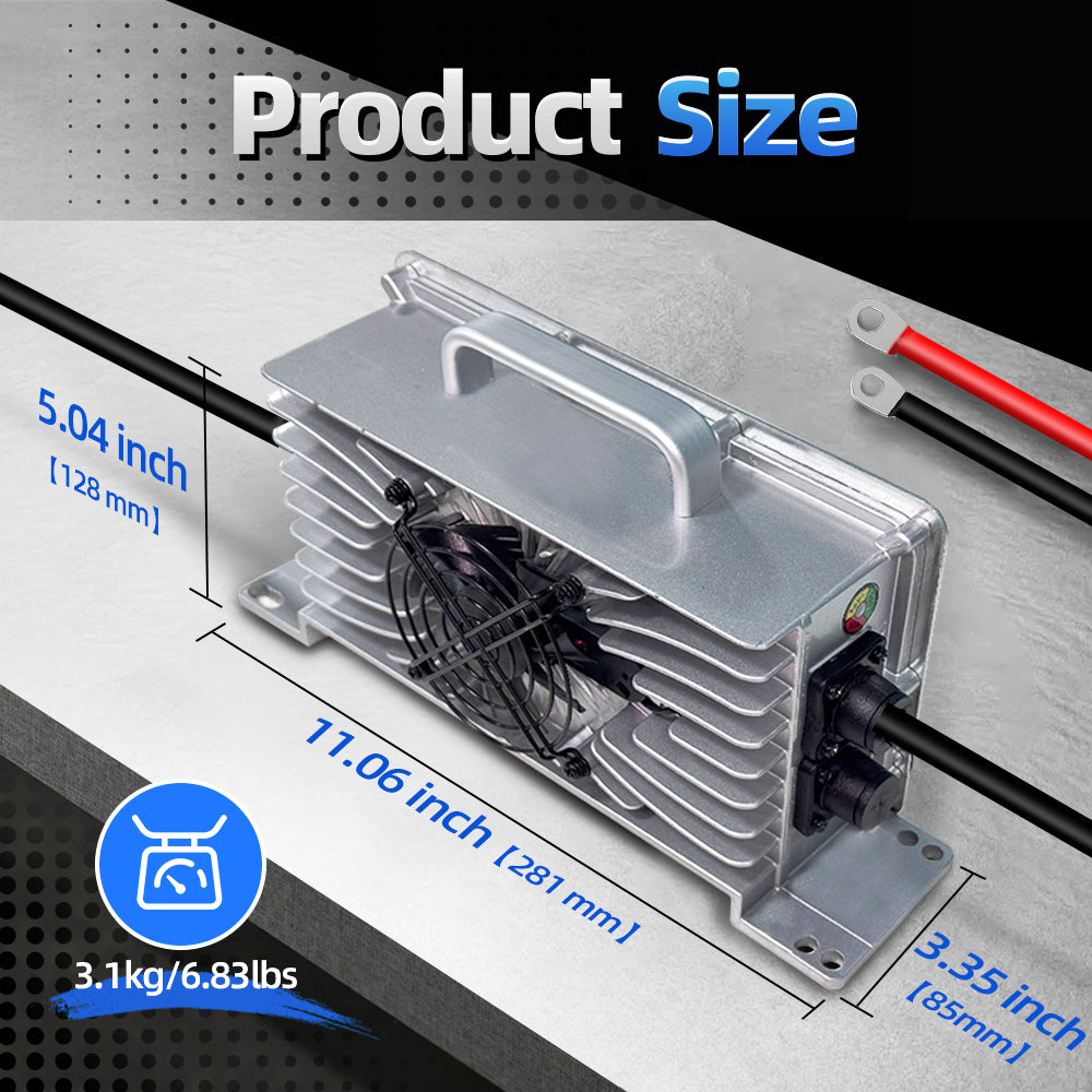 58.4V 15A Aluminum Shell LiFePO4 Battery Charger - Fast Charging for Electric Bikes, Scooters & Golf Carts - Perfect for Home & Outdoor Use