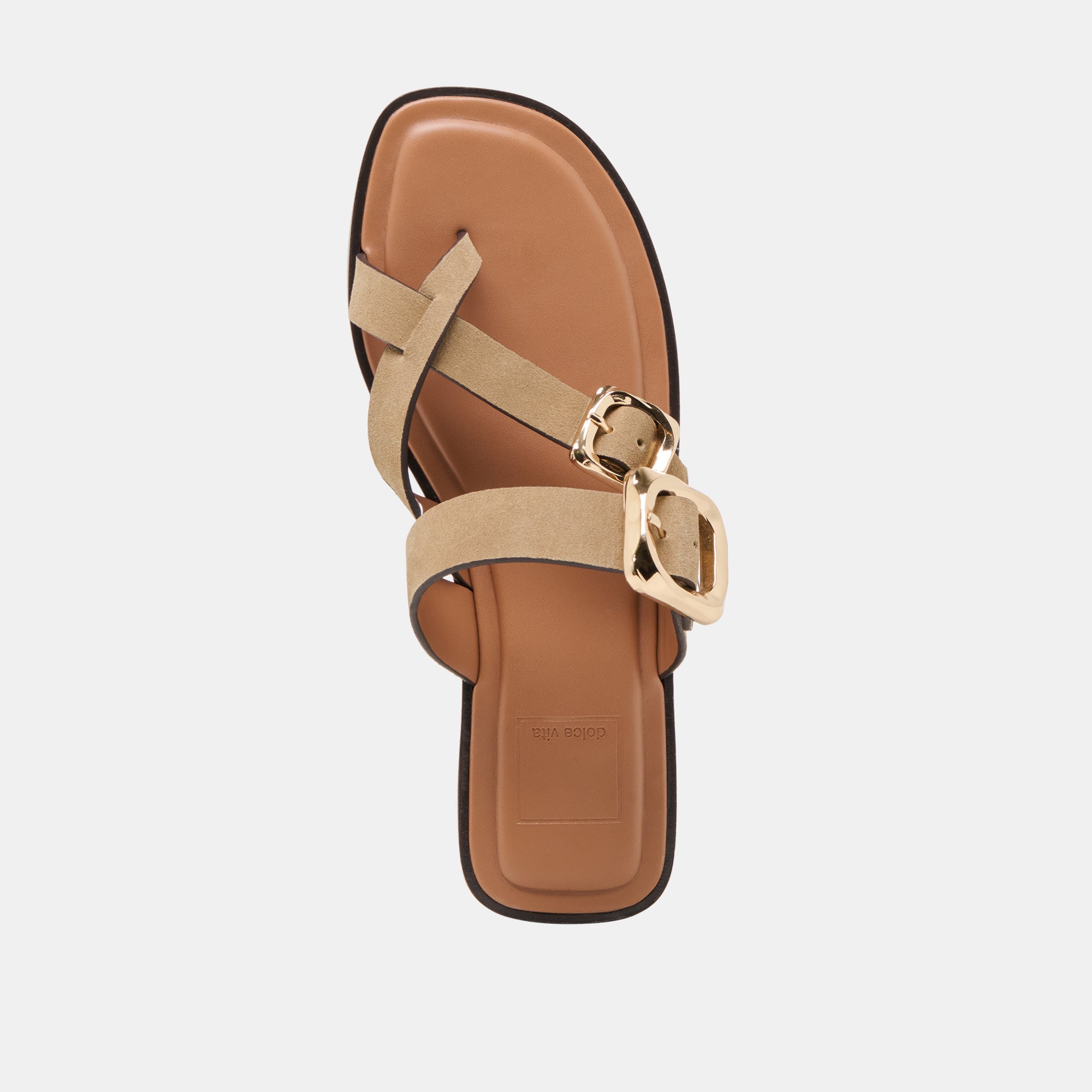 Shore Sandals for Women - Comfortable Taupe Suede Beach Sandals with Arch Support | Perfect for Summer, Vacation, and Casual Wear
