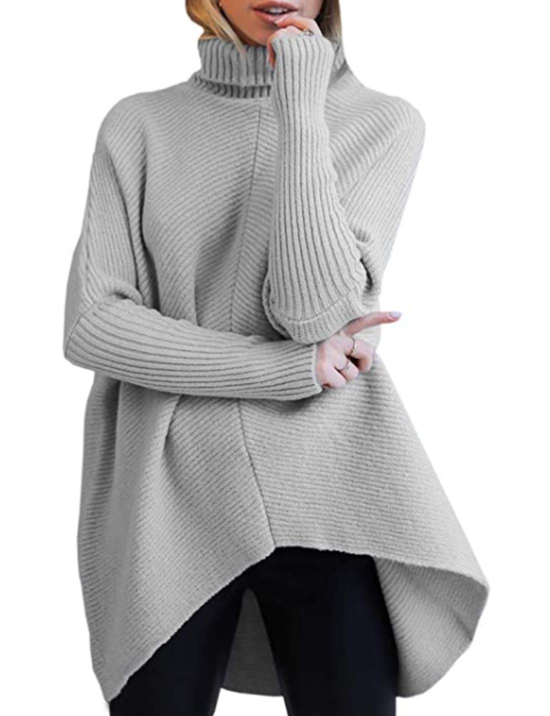 Locachy Women's Casual Turtleneck Pullover Sweater - Soft Cable Knit Short Sleeve Jumper Top for Fall & Winter | Perfect for Office, Date Night & Weekend Outfits