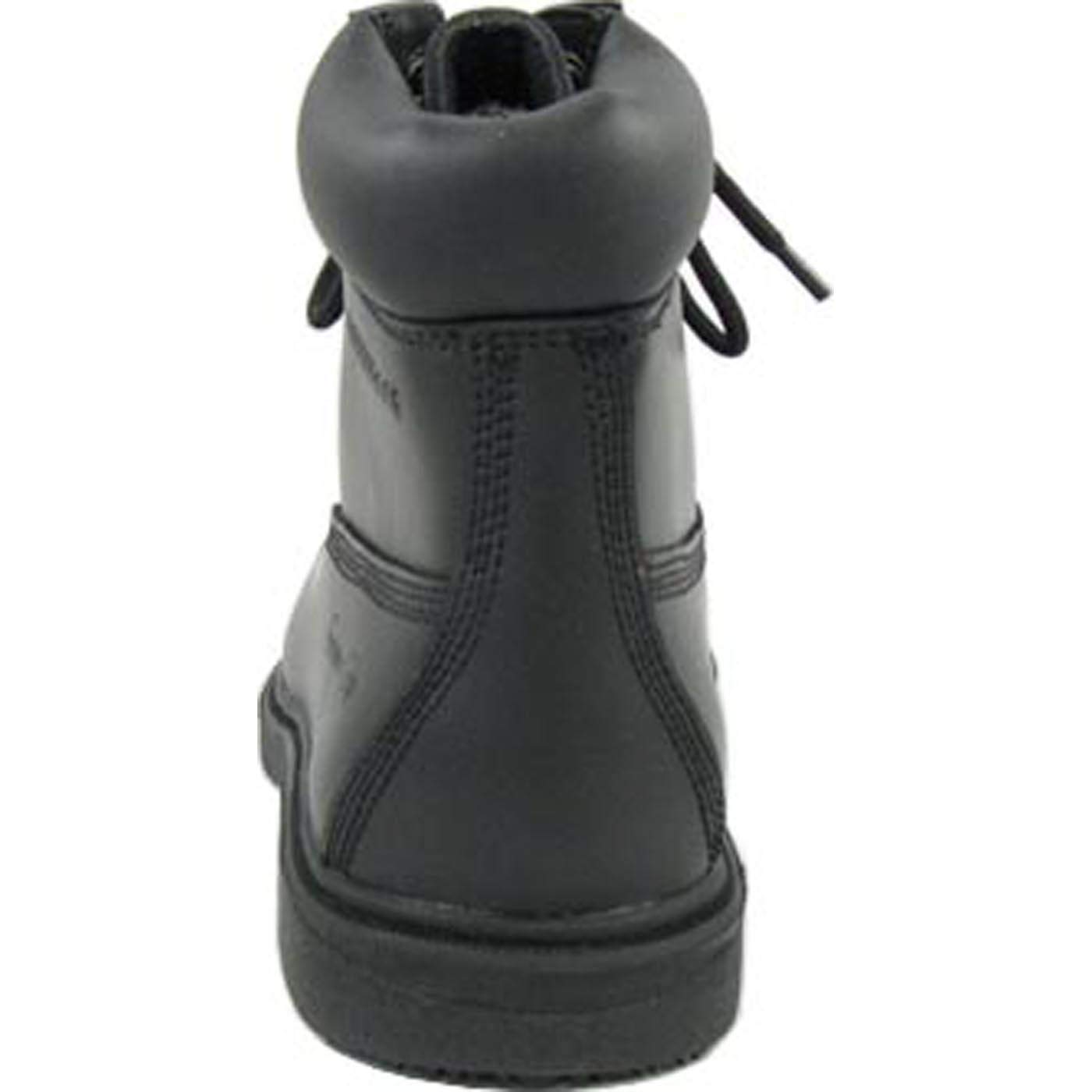 Women's Black Plain 7W EE Work Boots - Durable Safety Footwear for Construction, Hiking & Outdoor Activities
