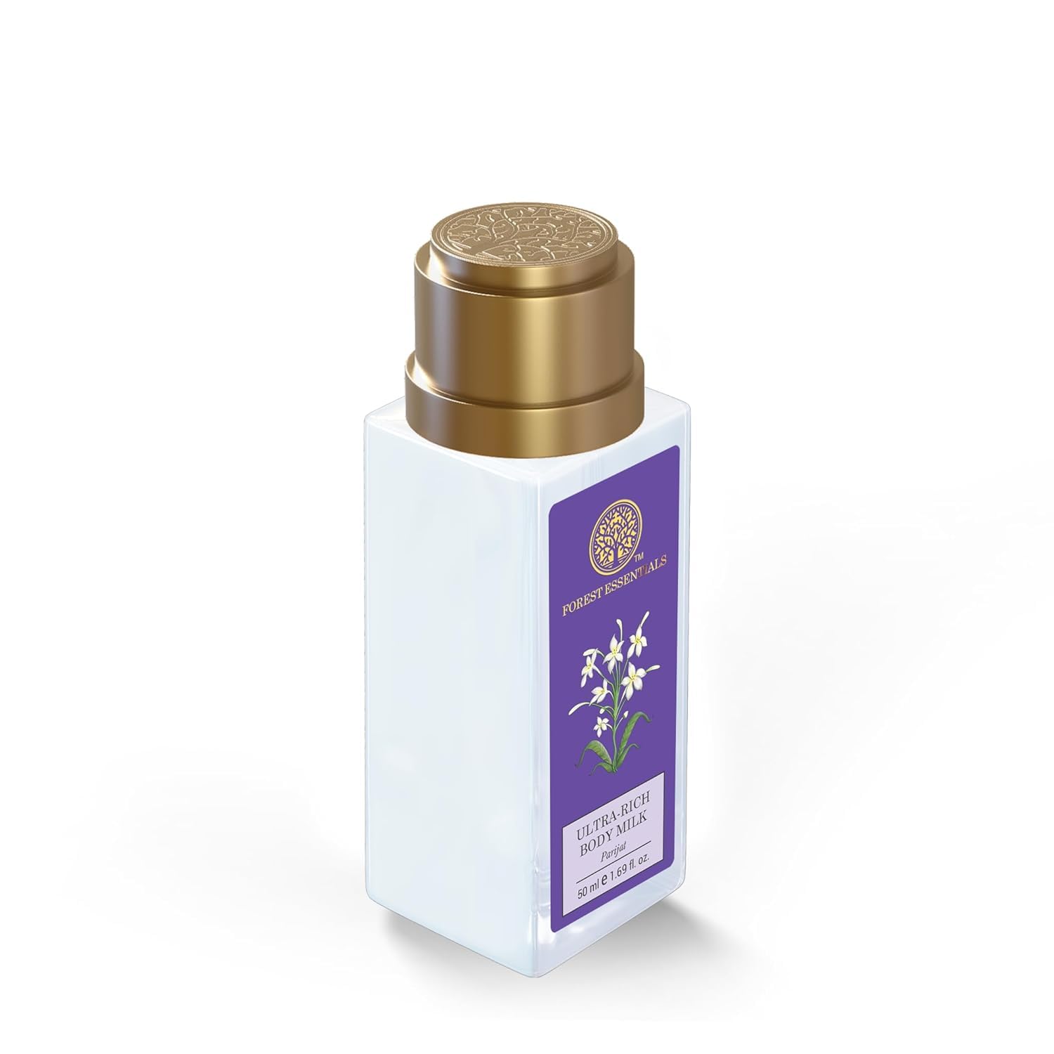 Forest Essentials Ultra Rich Body Milk Parijat - Luxurious Hydrating Body Lotion for Dry Skin | Natural Ayurvedic Moisturizer with Parijat Flower Extract | Perfect for Daily Skincare Routine & Spa Treatments