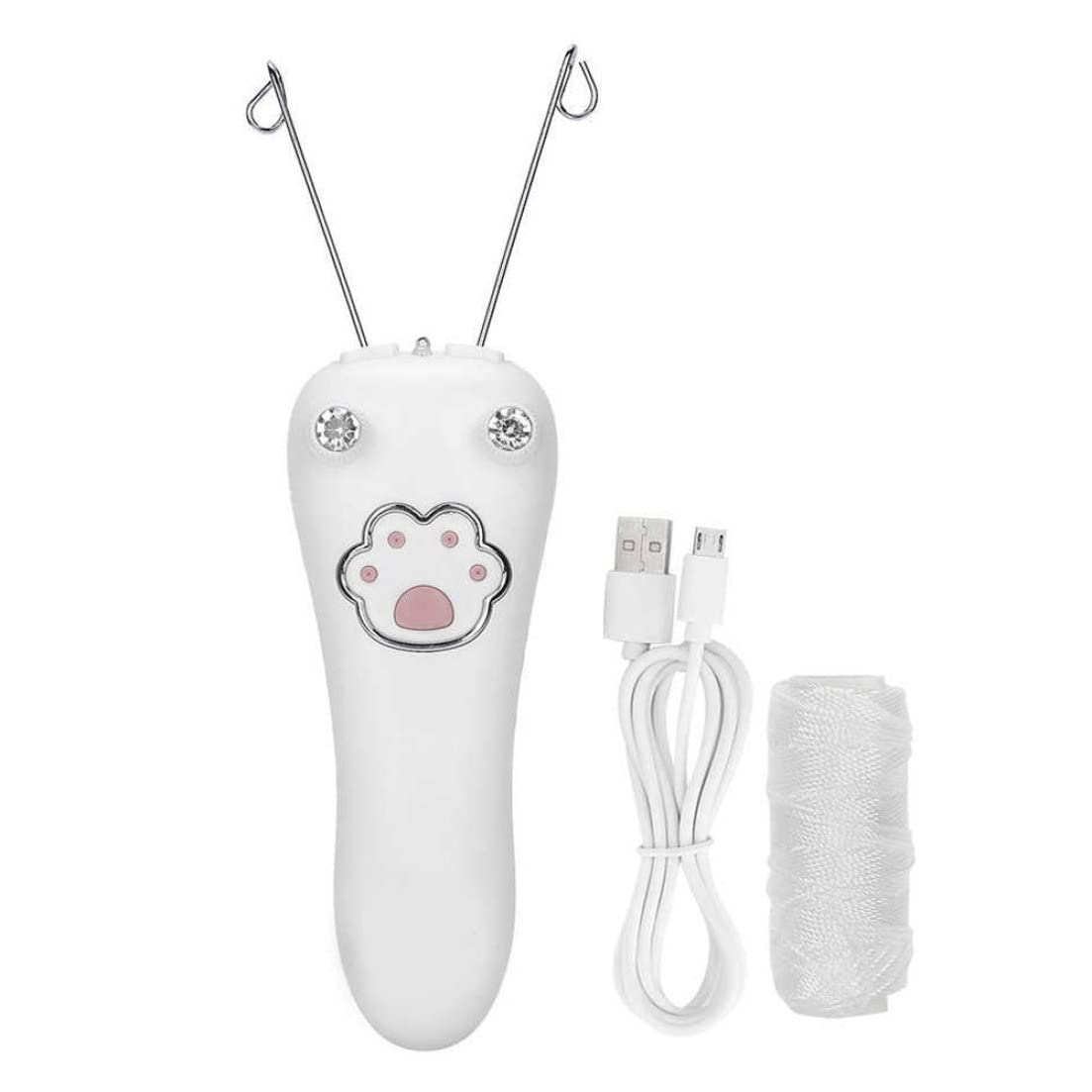 Electric Facial Hair Removal Cotton Thread Epilator for Women - Painless Hair Removal Device for Face, Legs & Body - Reusable Physical Hair Threading Tool for Smooth Skin at Home or Salon