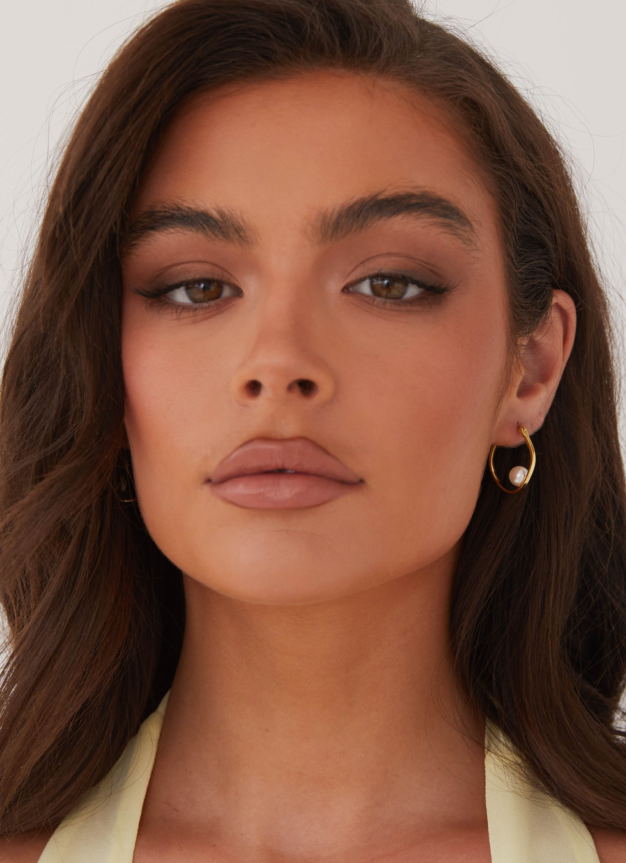 Cosima Abstract Hoop Earrings for Women - 14K Gold Plated Dangle Earrings | Boho Chic Jewelry for Party, Wedding & Everyday Wear