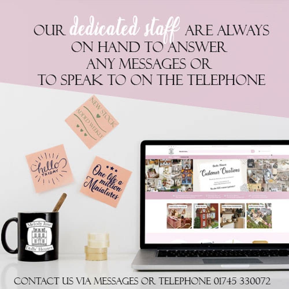 Melody Jane 1:12 Scale Dollhouse Miniature Coffee Shop Set - 4 Realistic Café Posters & Diner Accessories for Dolls Houses | Perfect for Collectors, DIY Scenes & Model Displays