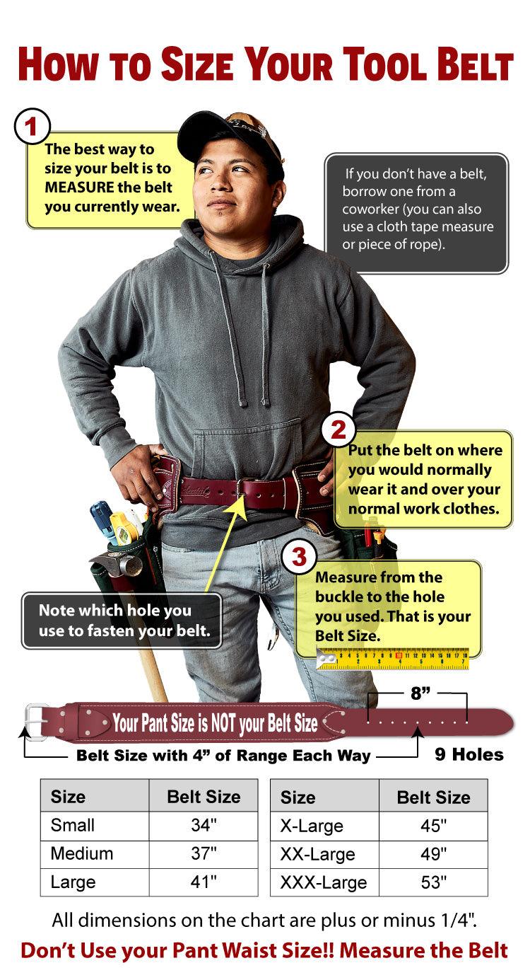 Durable 3-Pack Leather & Nylon Work Belts for Men - Heavy Duty Tool Belts for Construction, Carpentry, and DIY Projects