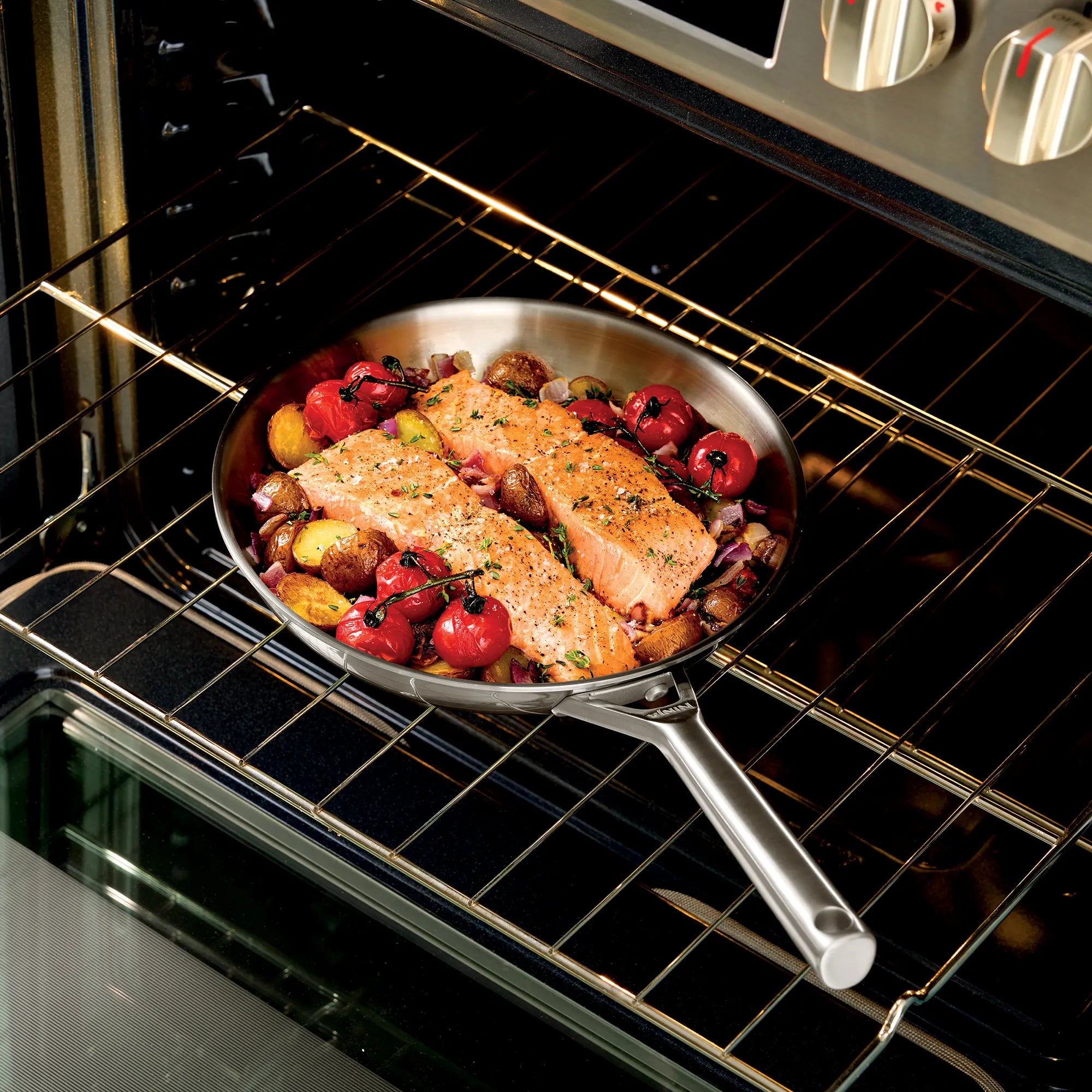 Ninja EverClad Commercial Grade Stainless Steel Cookware 7-Piece Set - Professional Kitchen Cookware for Home Chefs, Perfect for Searing, Sautéing, and Simmering